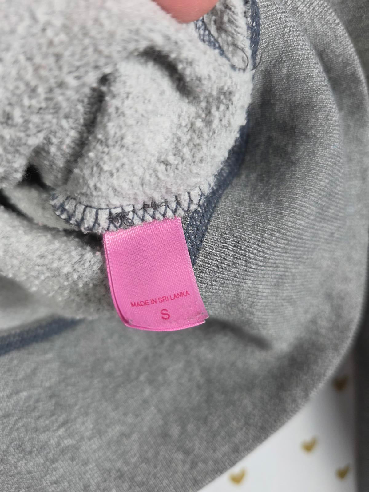 Victorias Secret Pink VIntage Patch Embroidered Full Zip hoodie Jacket SMALL