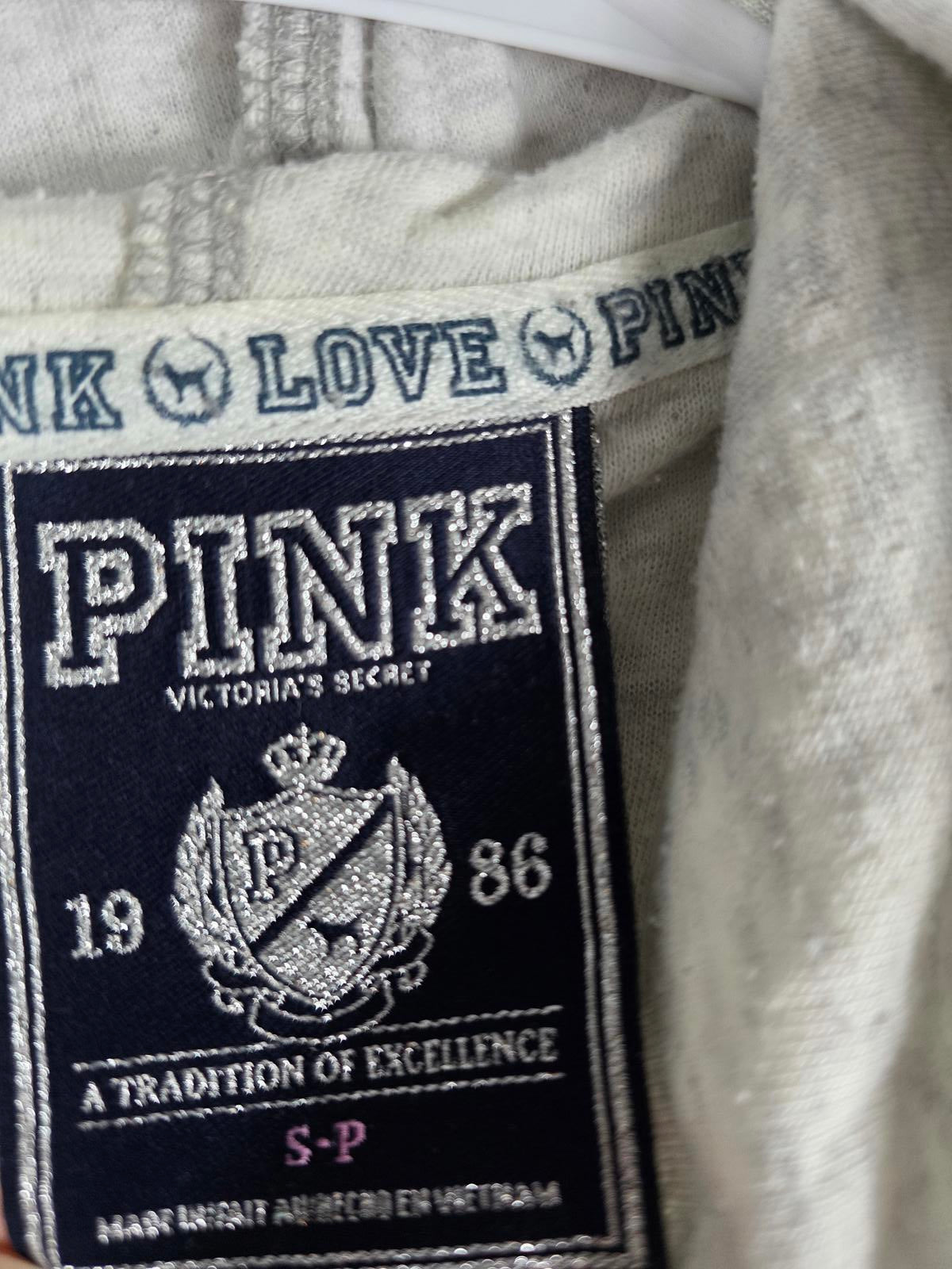 Victorias Secret Pink Vintage AMAZING Full Zip Hoodie Jacket SMALL