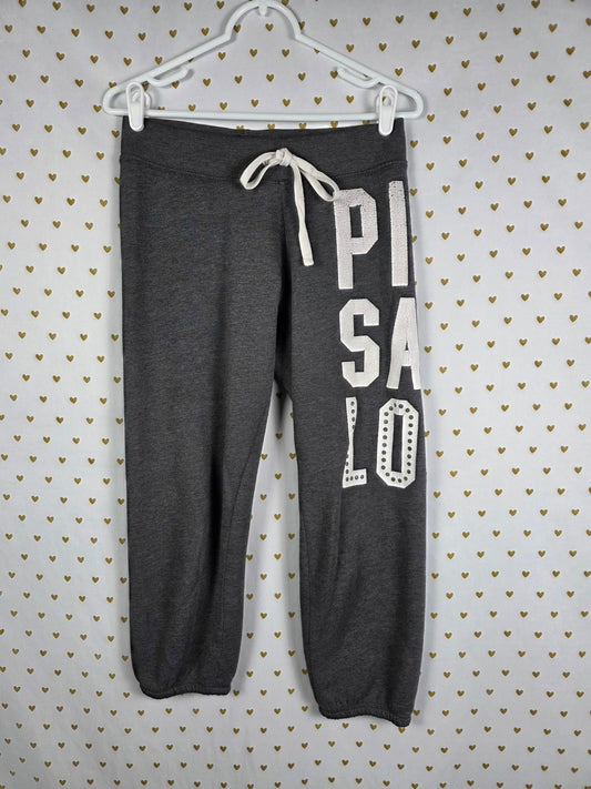 Victorias Secret PINK Cropped Capri Vintage Joggers Sweatpants LOVE Xs