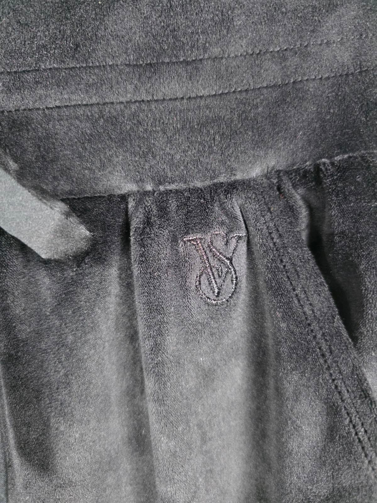 Victorias Secret  BLING STRIPE Rhinestone VELOUR Soft Sweatpants Joggers MEDIUM