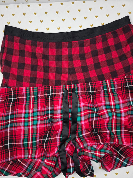 Victorias Secret PINK Lot of 2 2X XXL Sleep Shorts Boxers Pajama Bottoms