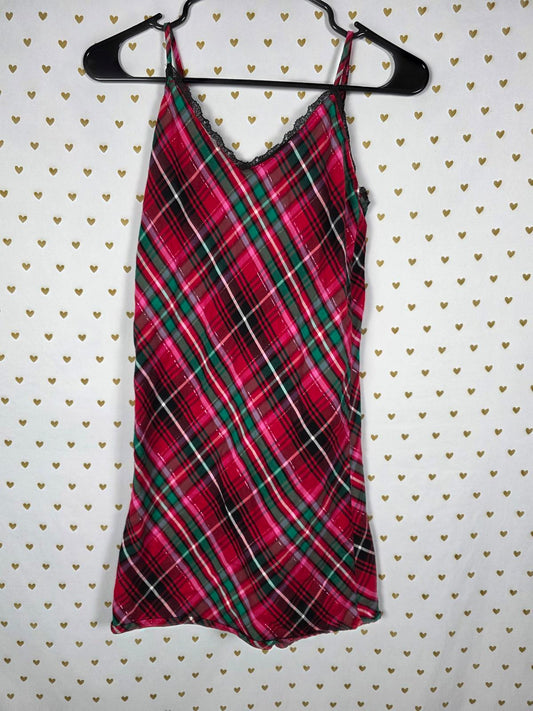 Victorias Secret Plaid Pajama Sleep Dress Nightie PJ XS