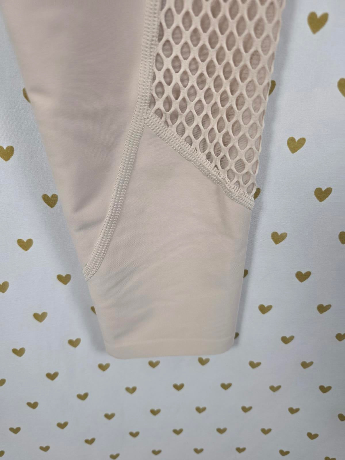 Victorias Secret SPORT Beige Cutout Active Pants Yoga Small knockout