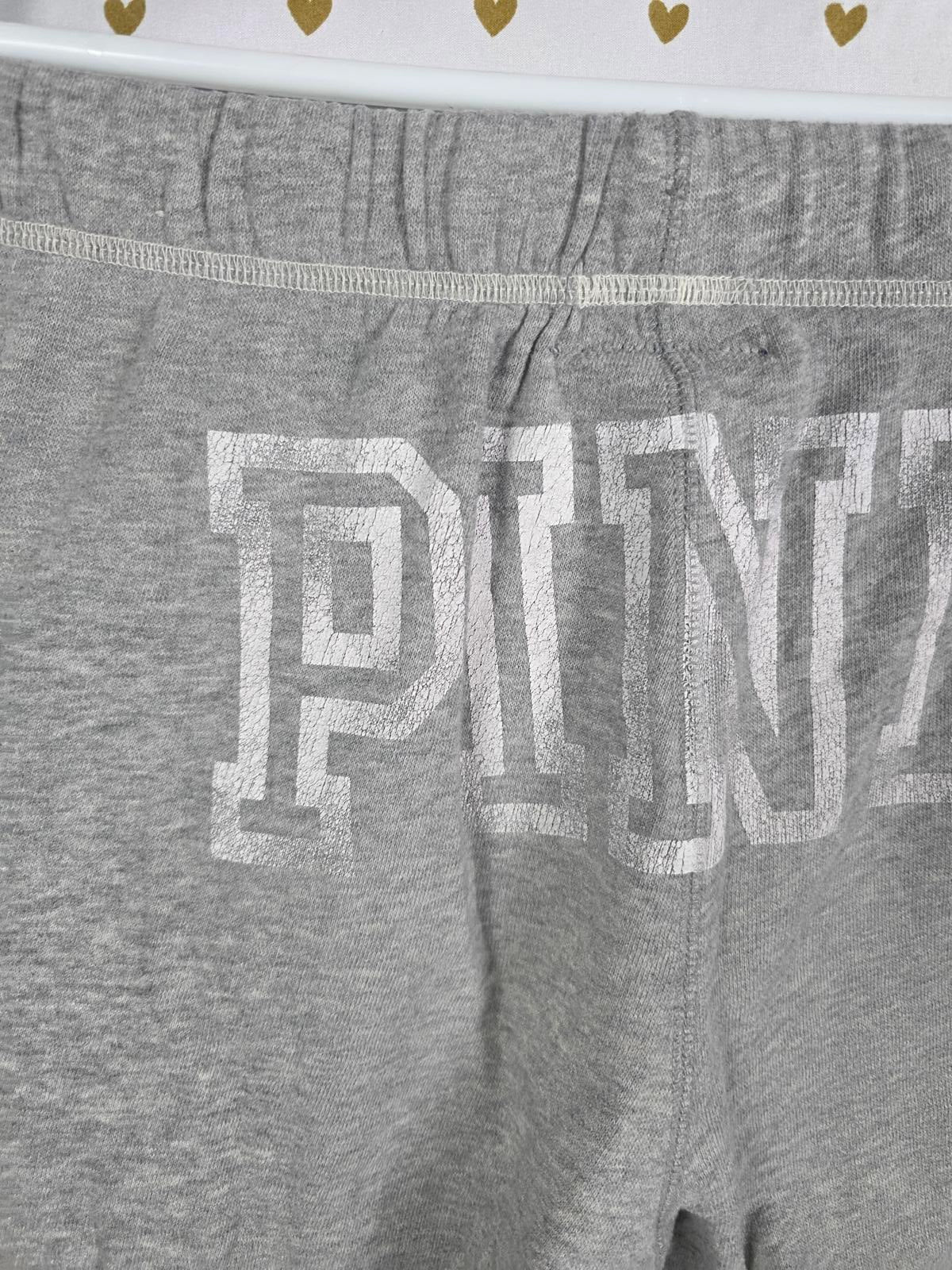 Victorias Secret PINK VINTAGE Logo Butt Sweatpants Y2K Small Grey
