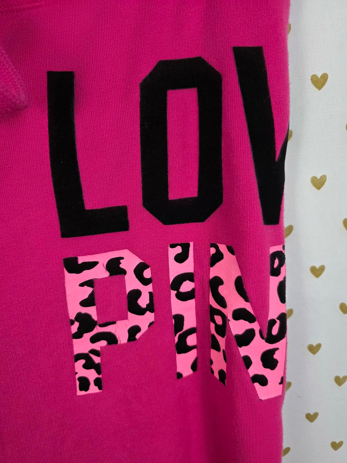 Victorias Secret Pink RARE VINTAGE Cheetah Print SET Sweater Joggers Sweatpants