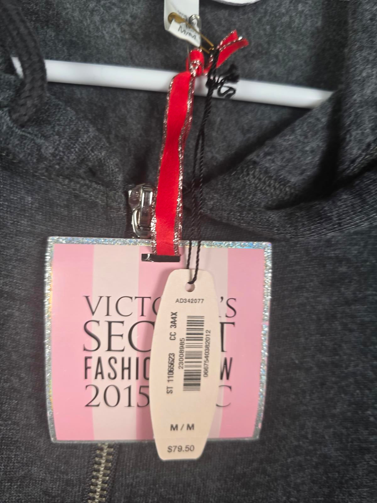 NWT Victoria's Secret 2015 NYC VS Fashion Show Bling Full Zip Hoodie Jacket MED