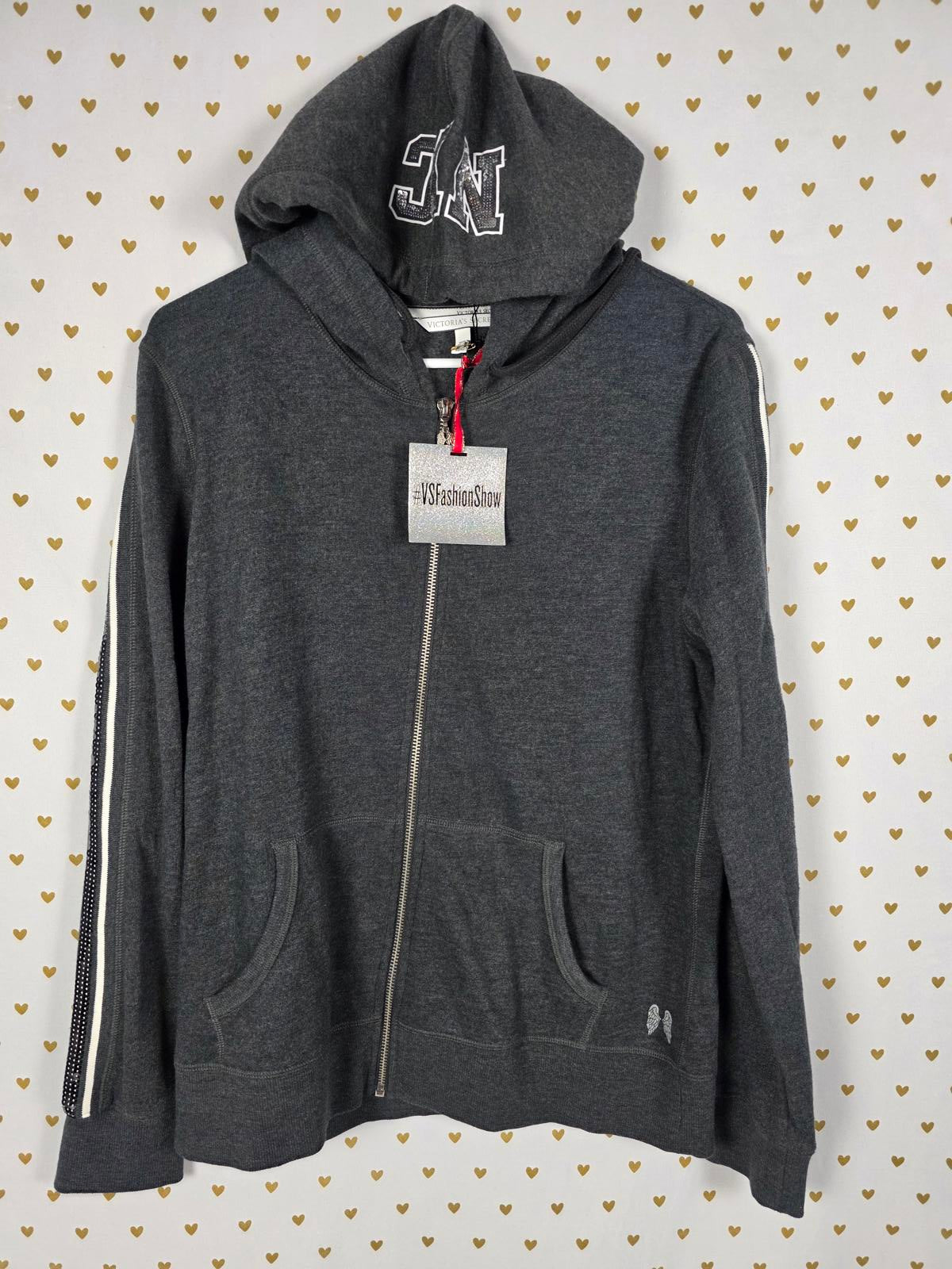 NWT Victoria's Secret 2015 NYC VS Fashion Show Bling Full Zip Hoodie Jacket MED
