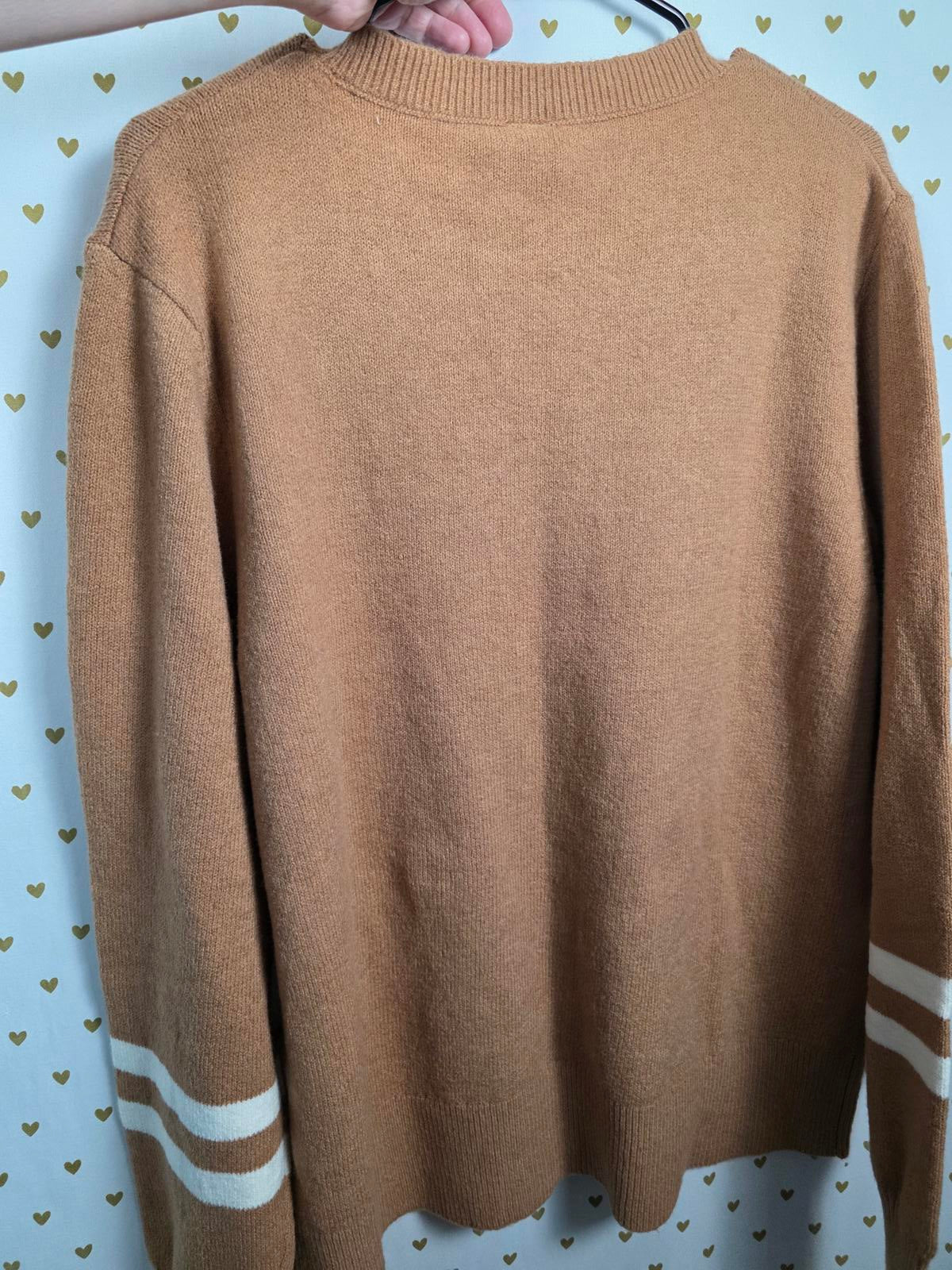 Victorias Secret Pink Collegiate Crewneck Sweater NEW NWT XL $60 Brown