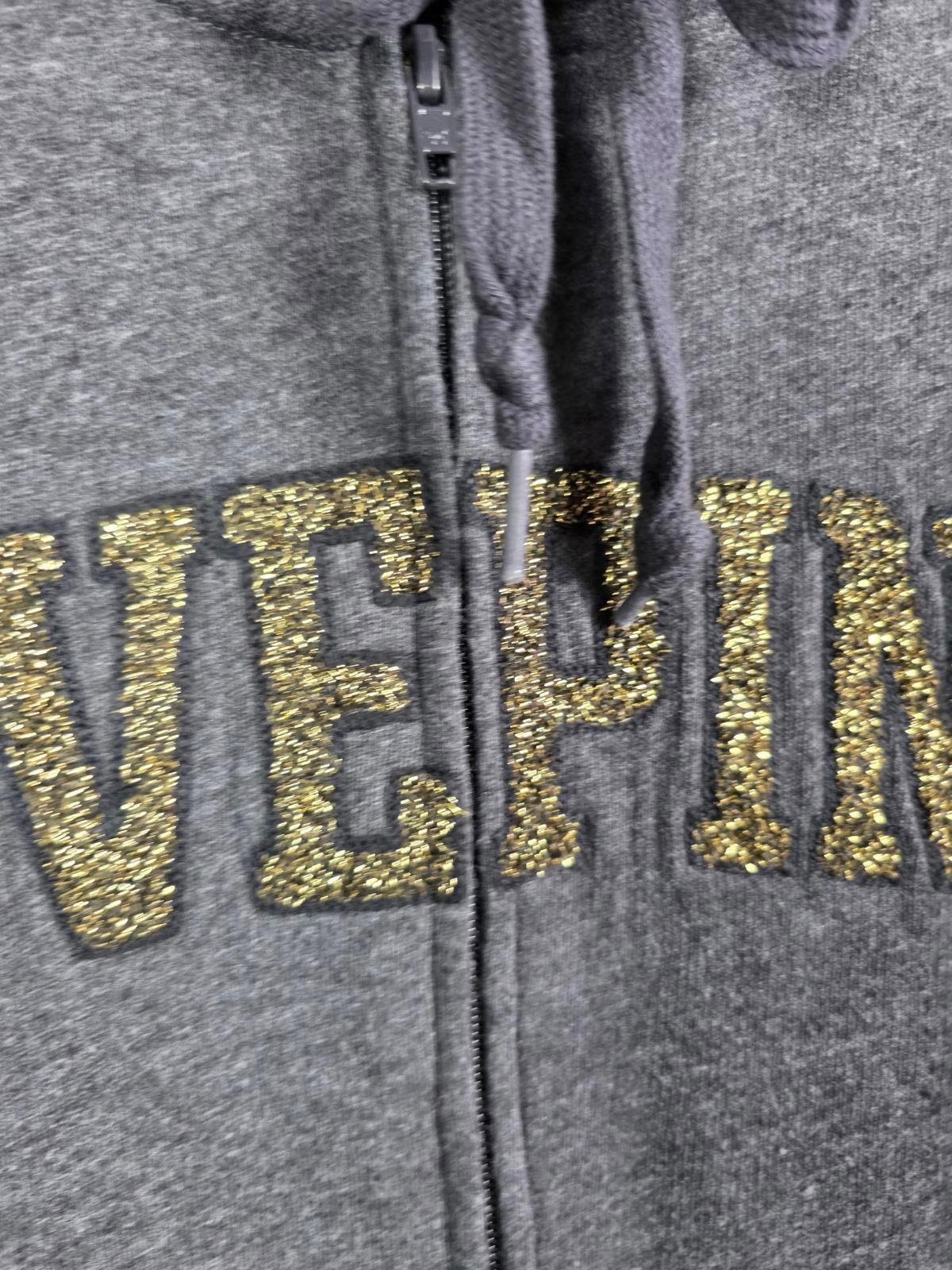 Victorias Secret Pink Bling Glitter Logo Hoodie Jogger Pants SET Grey SMALL