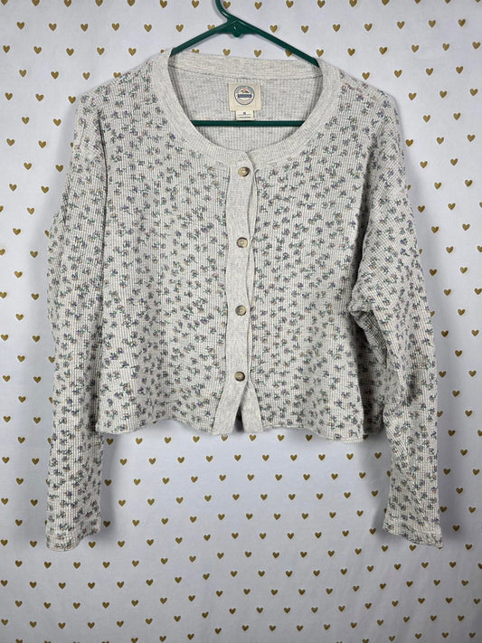Victorias Secret SUPER RARE VINTAGE Waffle Knit Button long sleeve MEDIUM Cotton