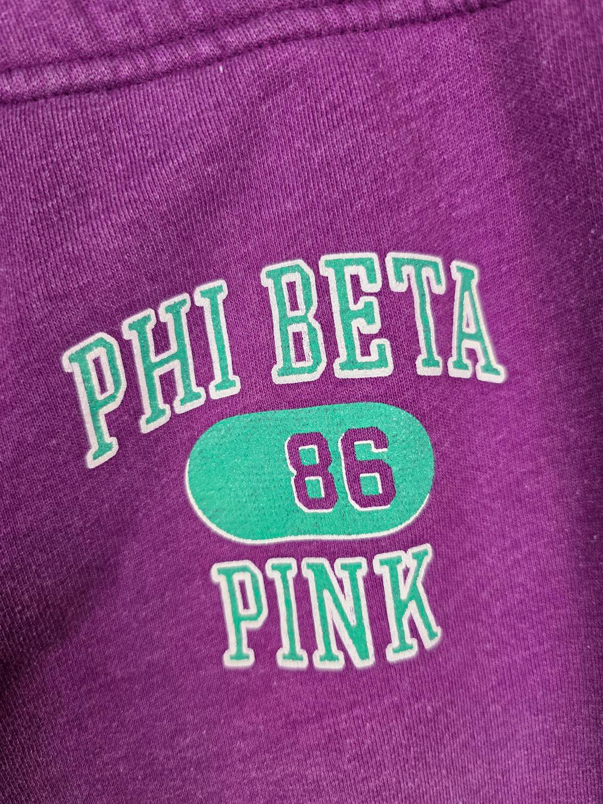 Victorias Secret PINK VINTAGE Purple PHI BETA PINK Y2k Joggers sweatpants MEDIUM