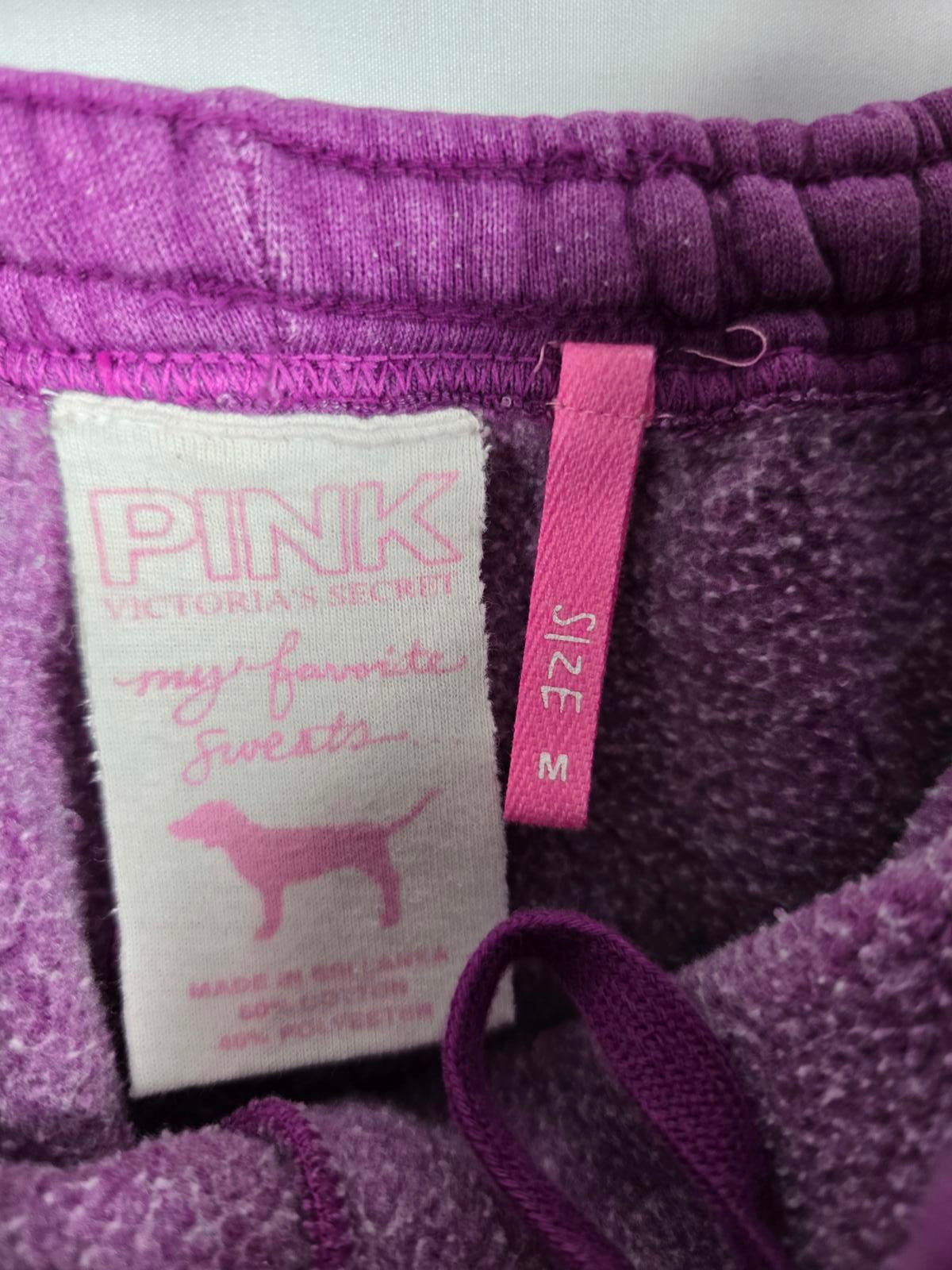 Victorias Secret PINK VINTAGE Purple PHI BETA PINK Y2k Joggers sweatpants MEDIUM