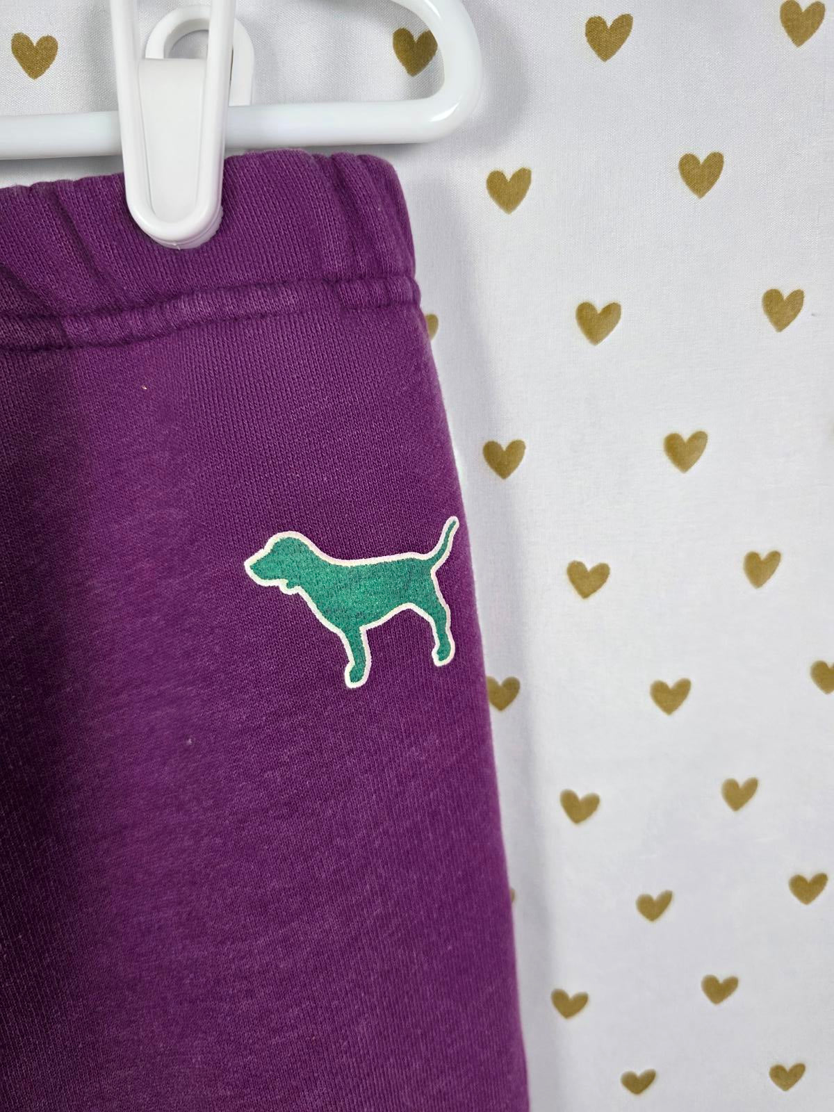 Victorias Secret PINK VINTAGE Purple PHI BETA PINK Y2k Joggers sweatpants MEDIUM