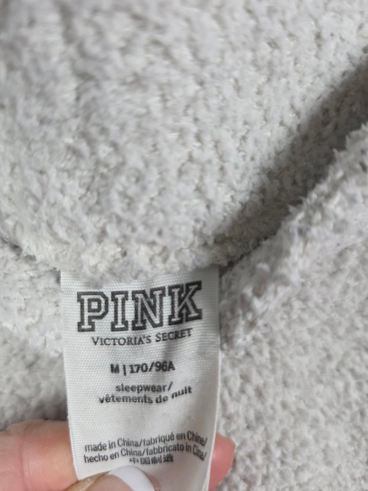 Victorias Secret PINK Boucle Sherpa Sleep Pants Fuzzy warm Off White MEDIUM