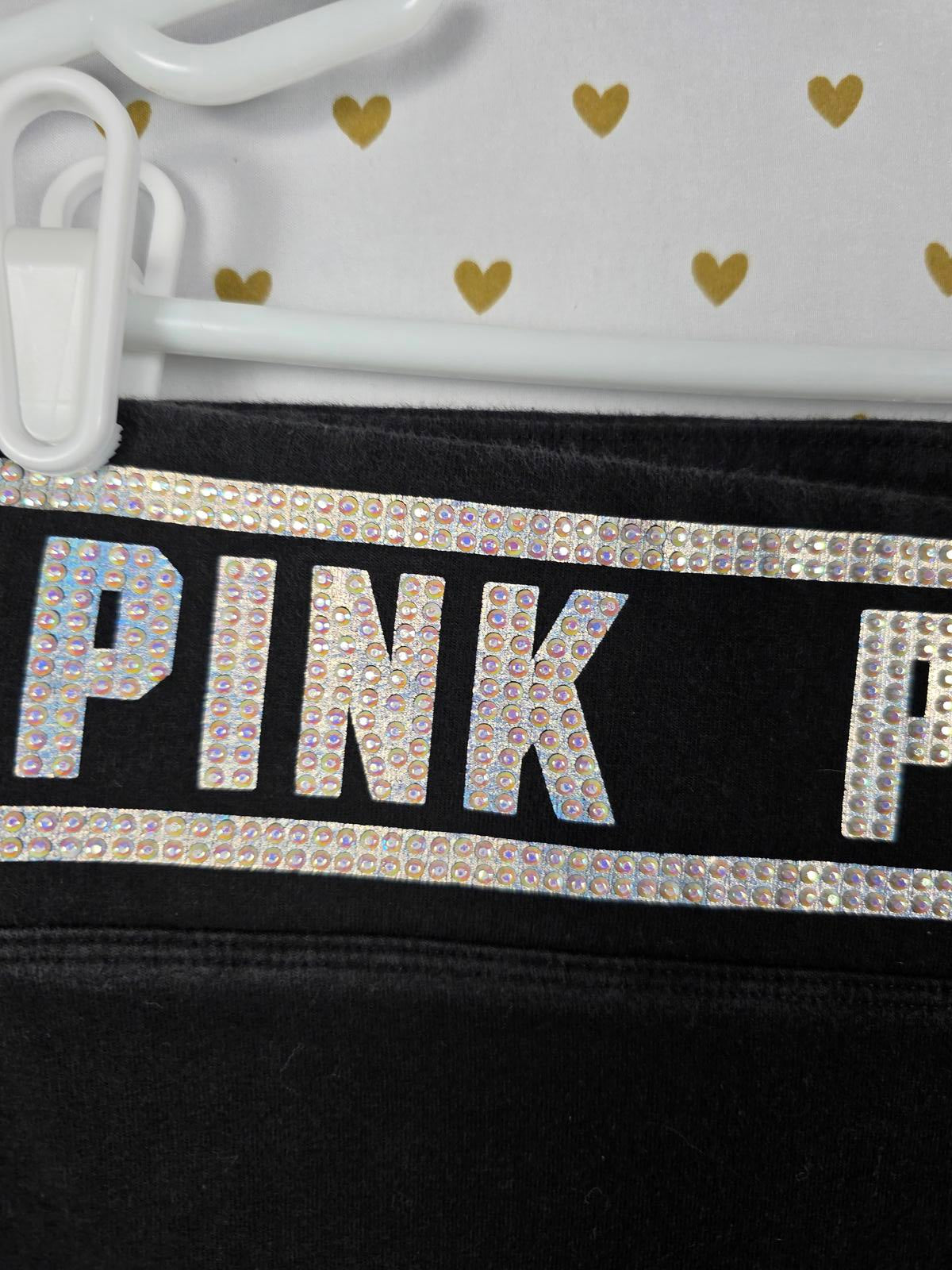 Victorias Secret PINK BLING High Waist Yoga Pants Leggings Studded Small