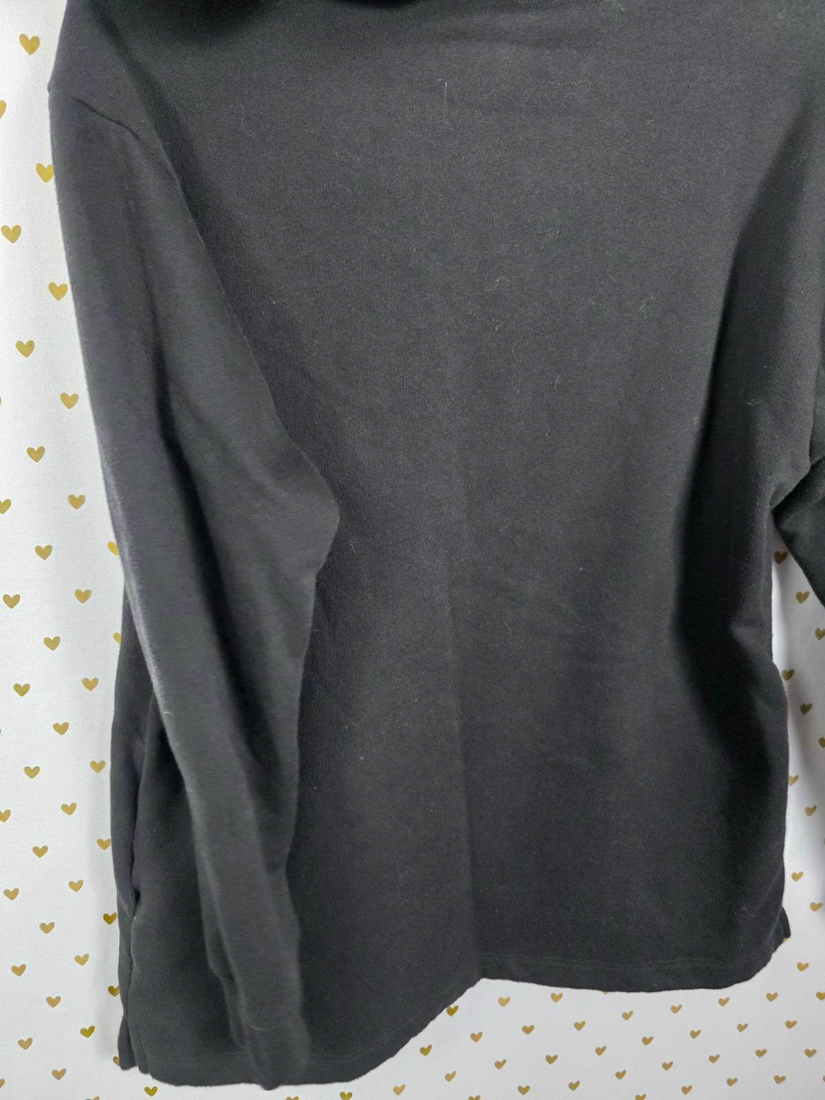 Victorias Secret Pink CAMPUS ORIGINALS black LOVE pullover hoodie sweater XS