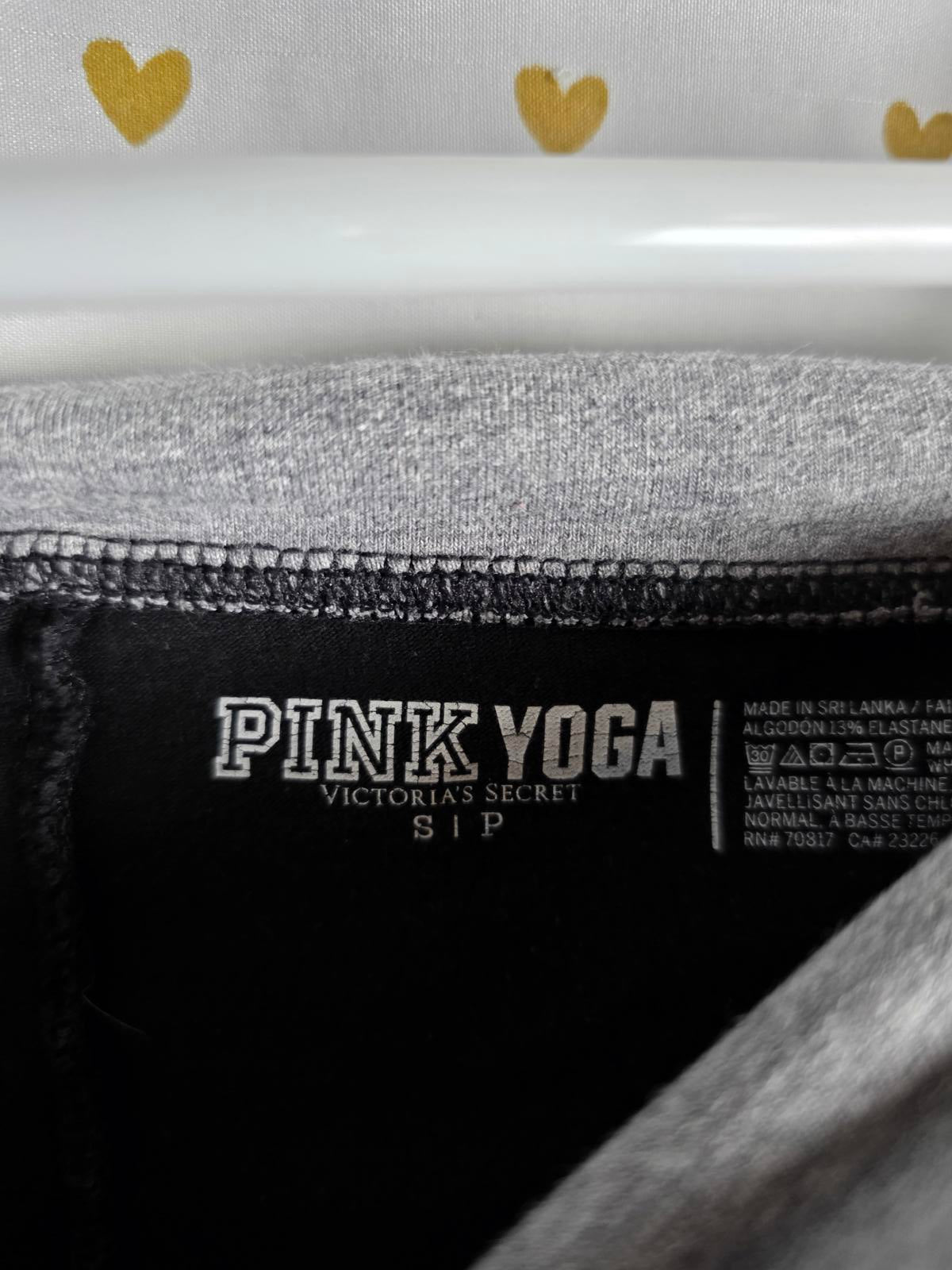 Victorias Secret PINK ZEBRA BLING Foldover Yoga Pants VINTAGE Capri SMALL