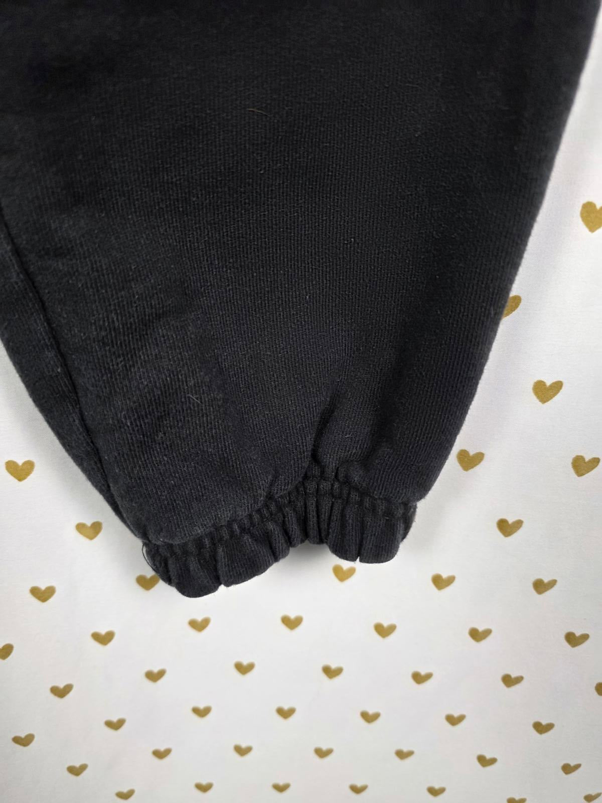 Victorias Secret PINK  Black Tapered Joggers Sweatpants w/ Pockets SMALL