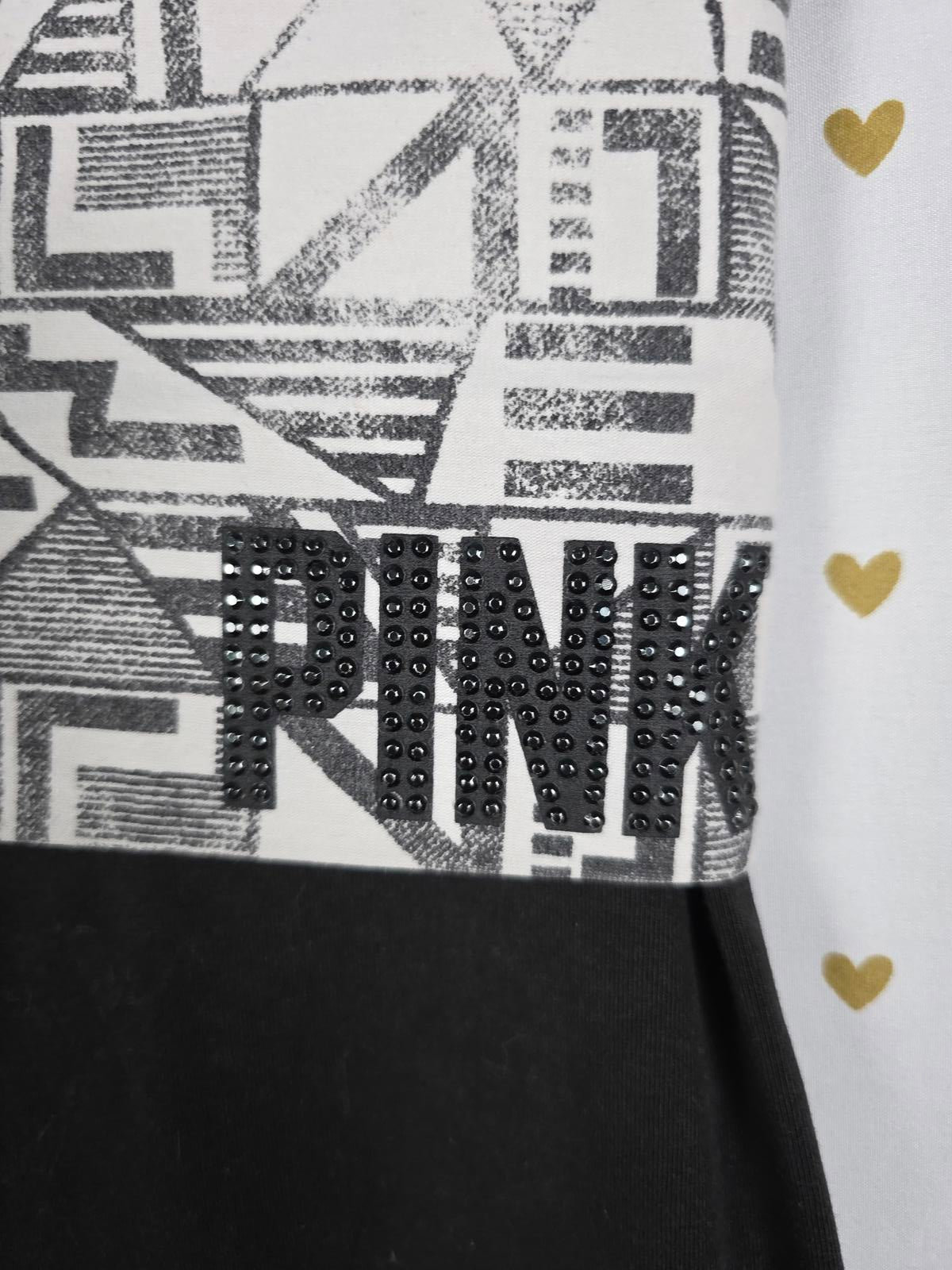 Victorias Secret PINK Geometric FOLDOVER Vintage Yoga Pants Skinny XS BLING