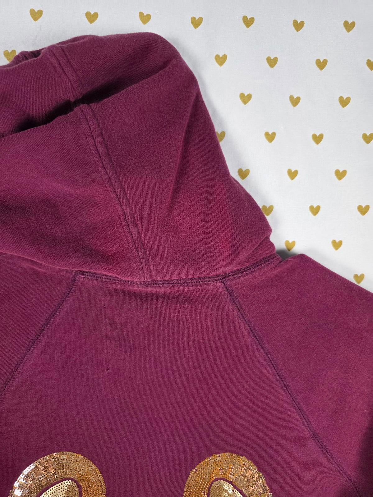 Victorias Secret MAROON BLING Sequin WINGS Full Zip Jacket Medium
