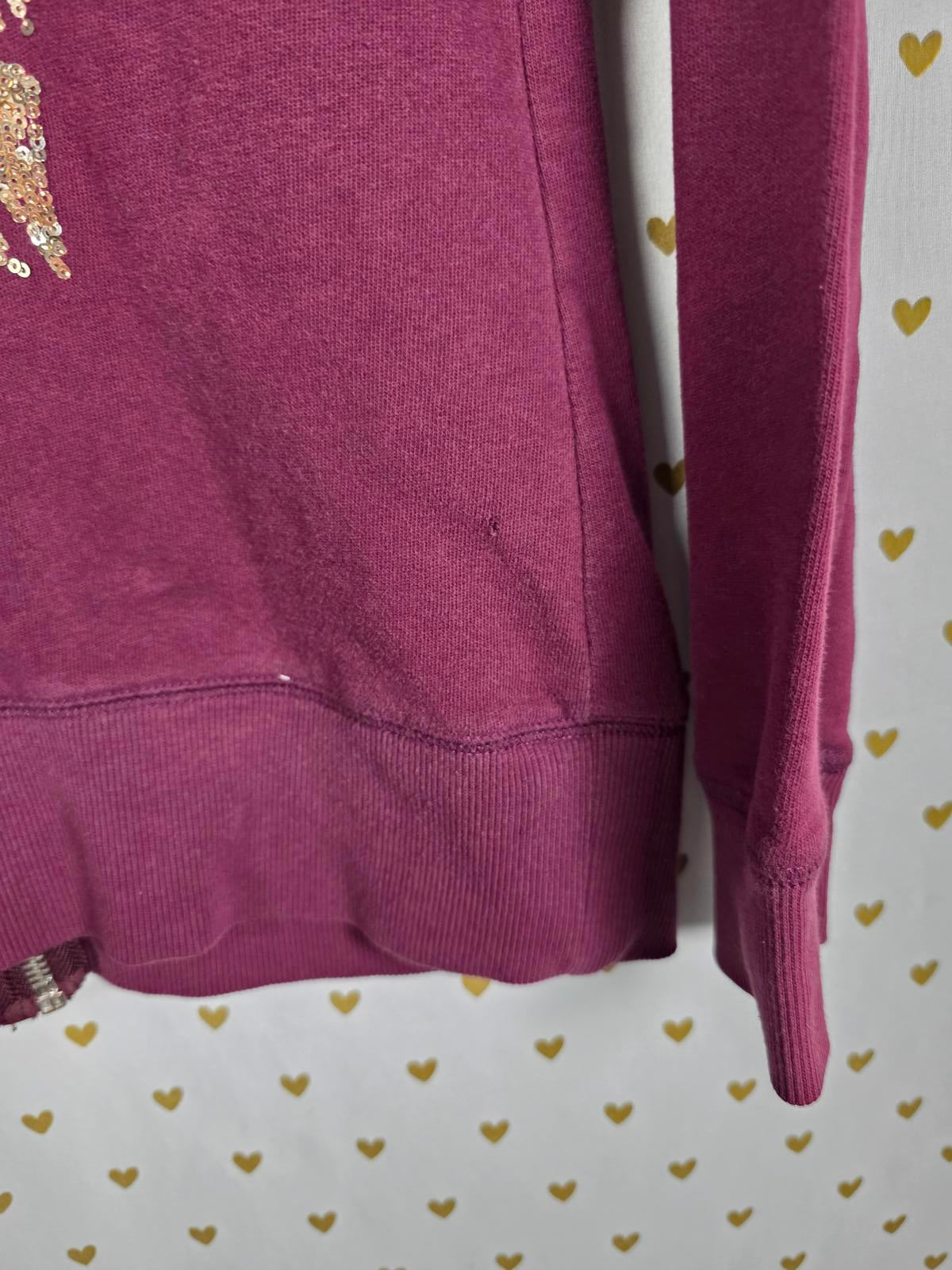 Victorias Secret MAROON BLING Sequin WINGS Full Zip Jacket Medium