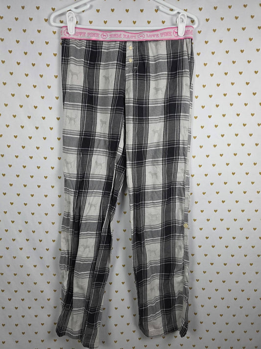 Victorias Secret VINTAGE PLAID Y2k Sleep Pajama Pants Foldover  Cotton SMALL