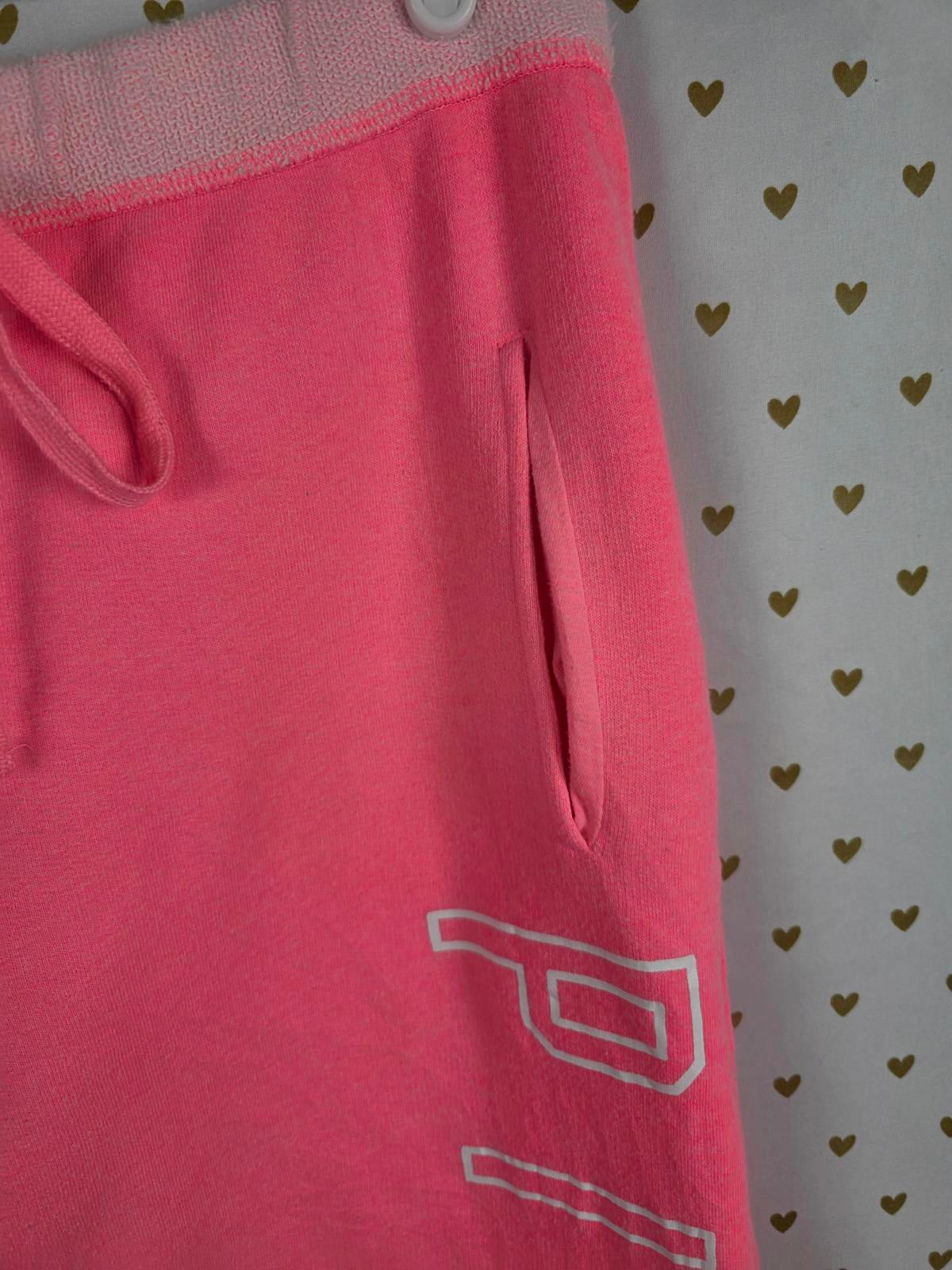 Victorias Secret NEON Hot PINK Joggers Flare Small Sweatpants Sweats