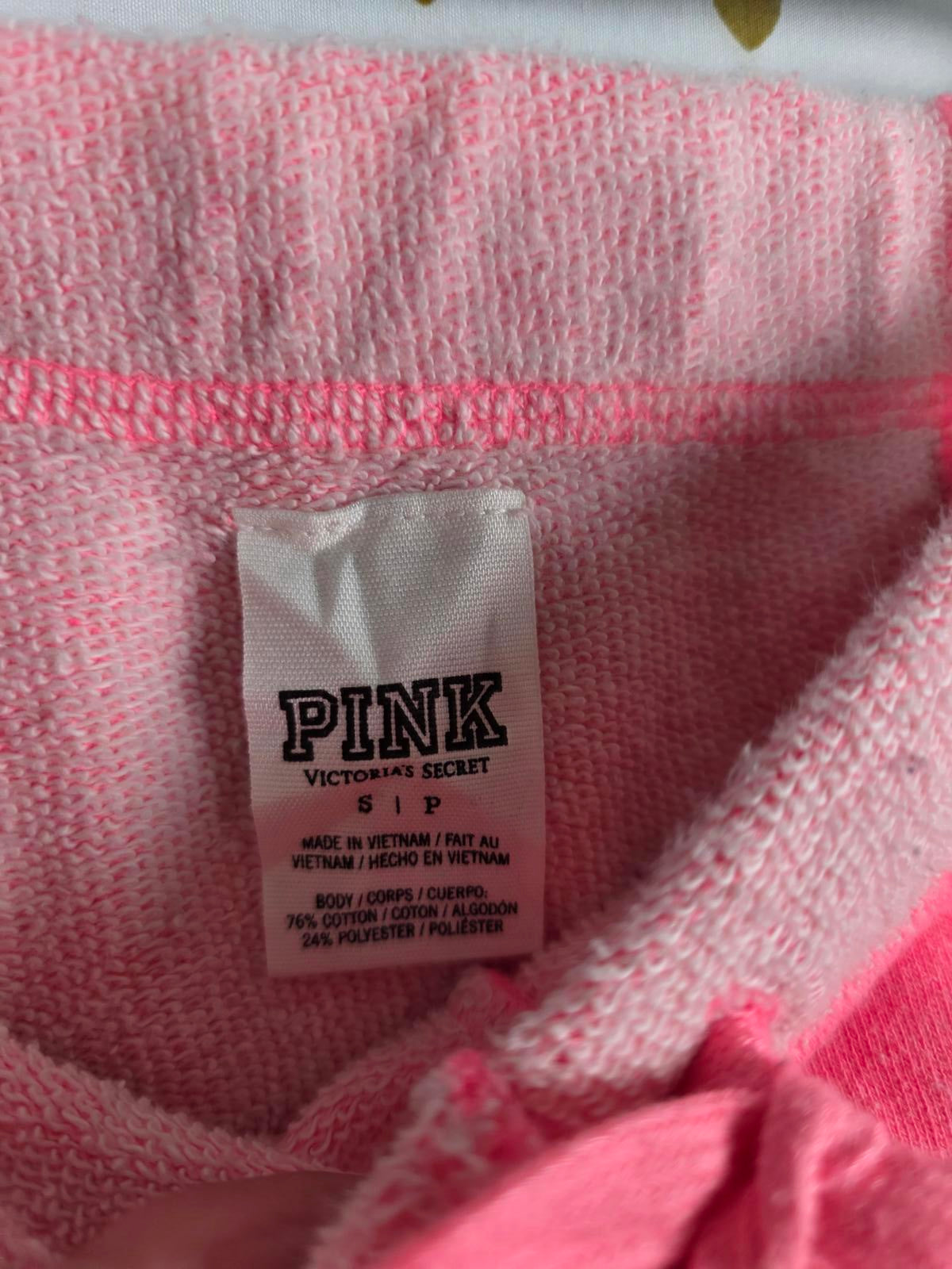 Victorias Secret NEON Hot PINK Joggers Flare Small Sweatpants Sweats