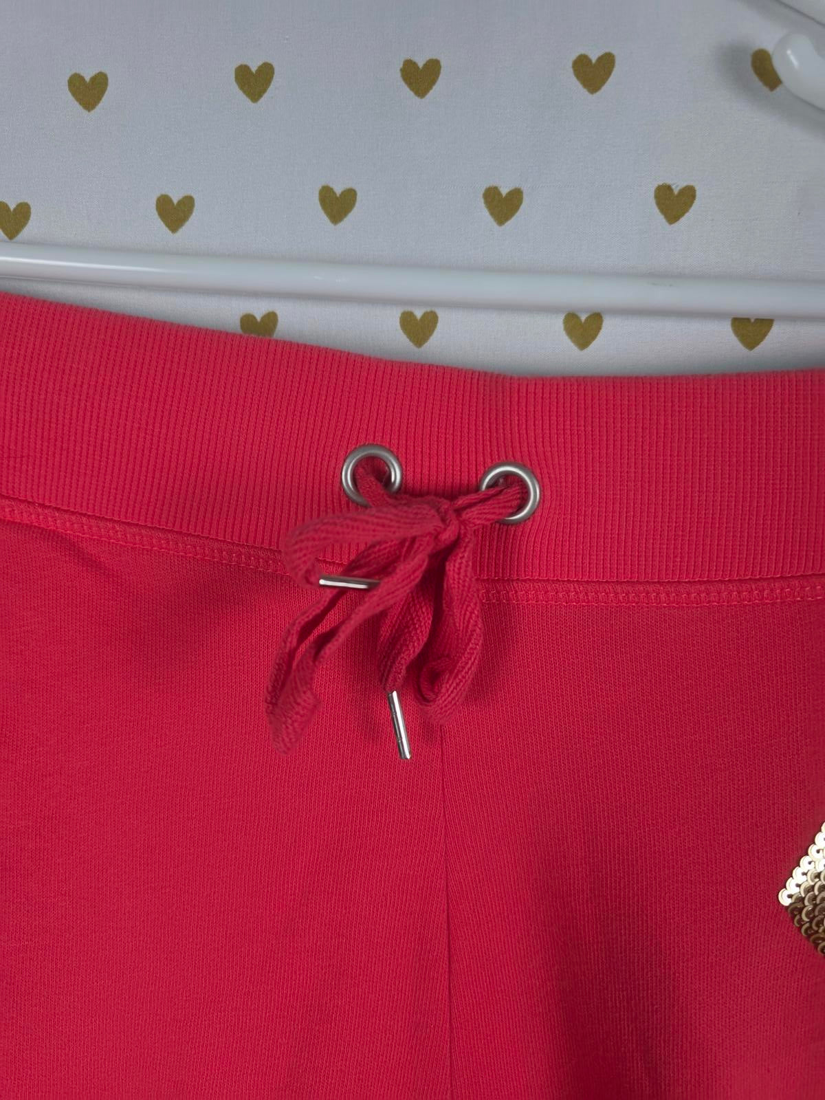 Victorias Secret VS ANGEL BLING Gold Sequined Capri Joggers Sweats red MEDIUM