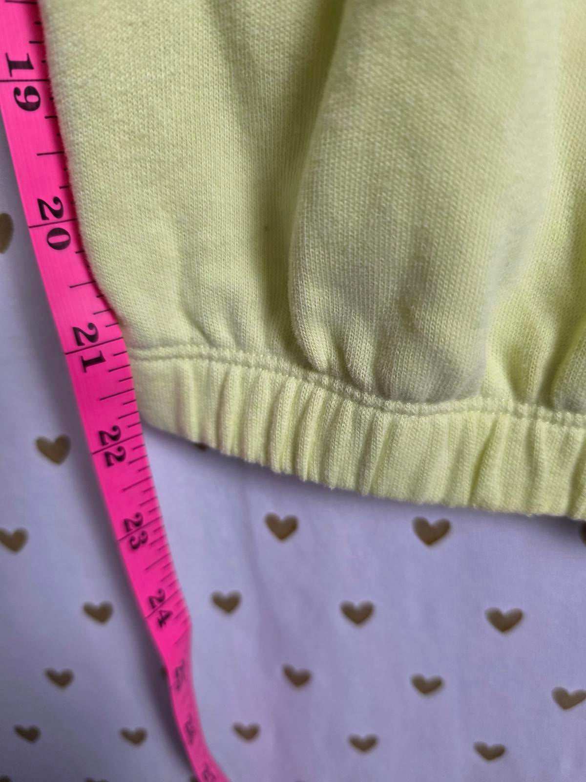 Victorias Secret Yellow BLING Heart XS Tapered Joggers Sweatpants Sequined