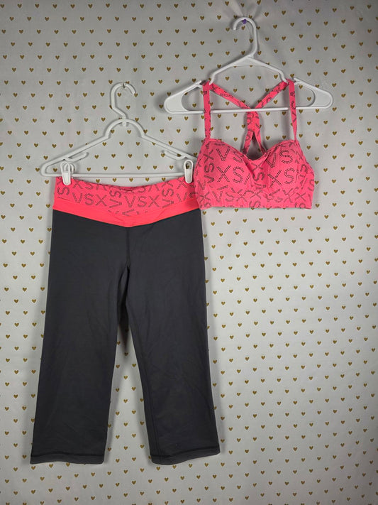 Victorias Secret SPORT Leggings and Sports Bra SET Outfit VSX Workout Sports Bra