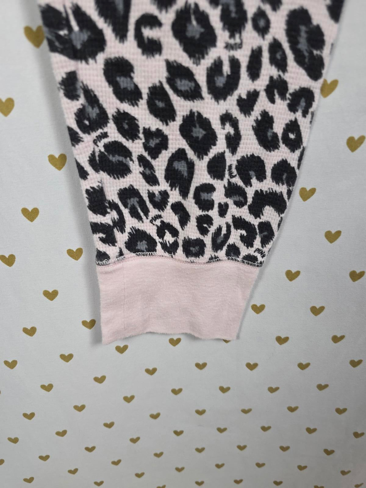 Victorias Secret Leopard CHEETAH Pink Sleep Pants Pajama Bottoms Medium