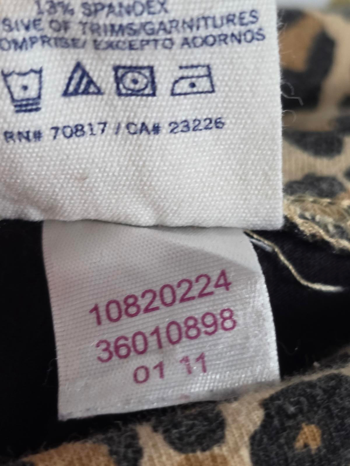 Victorias Secret PINK RARE Leopard Cheetah Foldover Yoga Pants Capri LARGE BLING