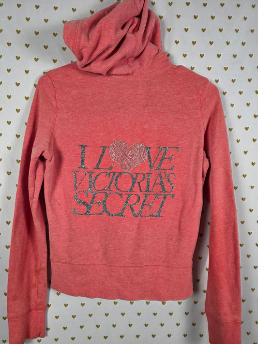 Victorias Secret BLING WINGS LOVE Hoodie Jacket SMALL SUPERMODEL ESSENTIALS SM