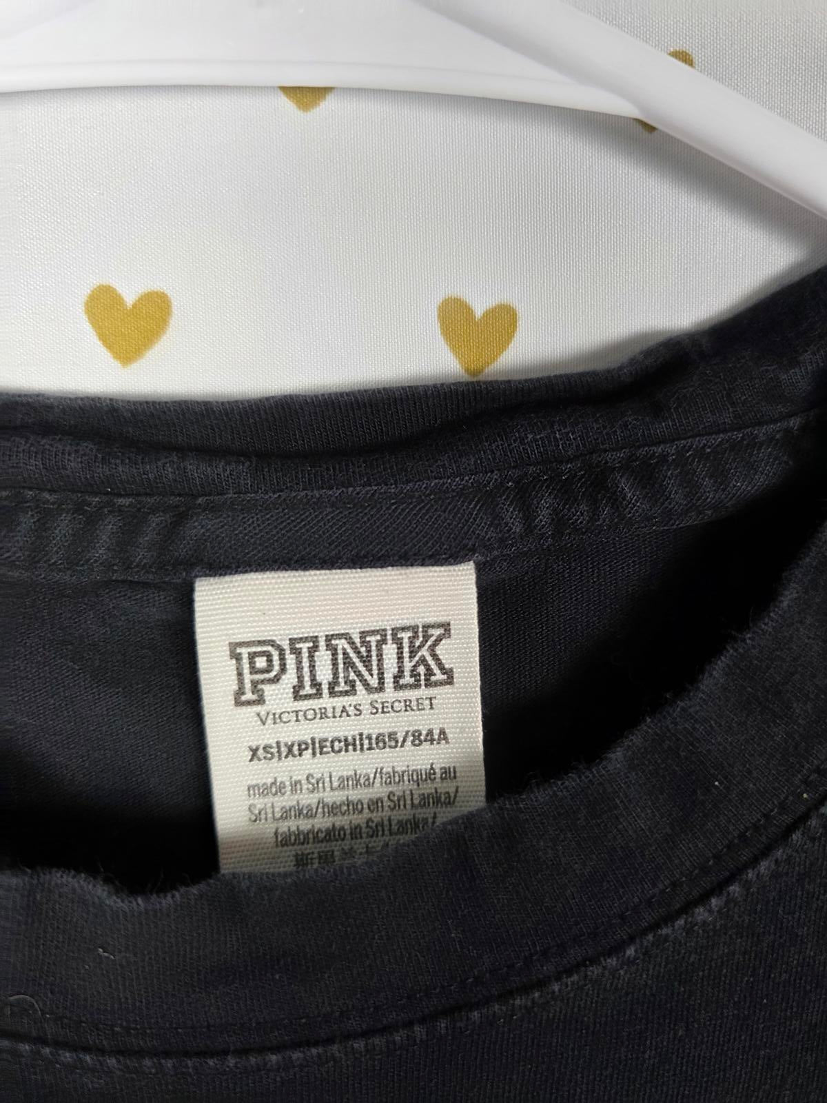 Victorias Secret PINK  RAINBOW BLING Campus Tee Shirt & Leggings SET Yoga XS SM