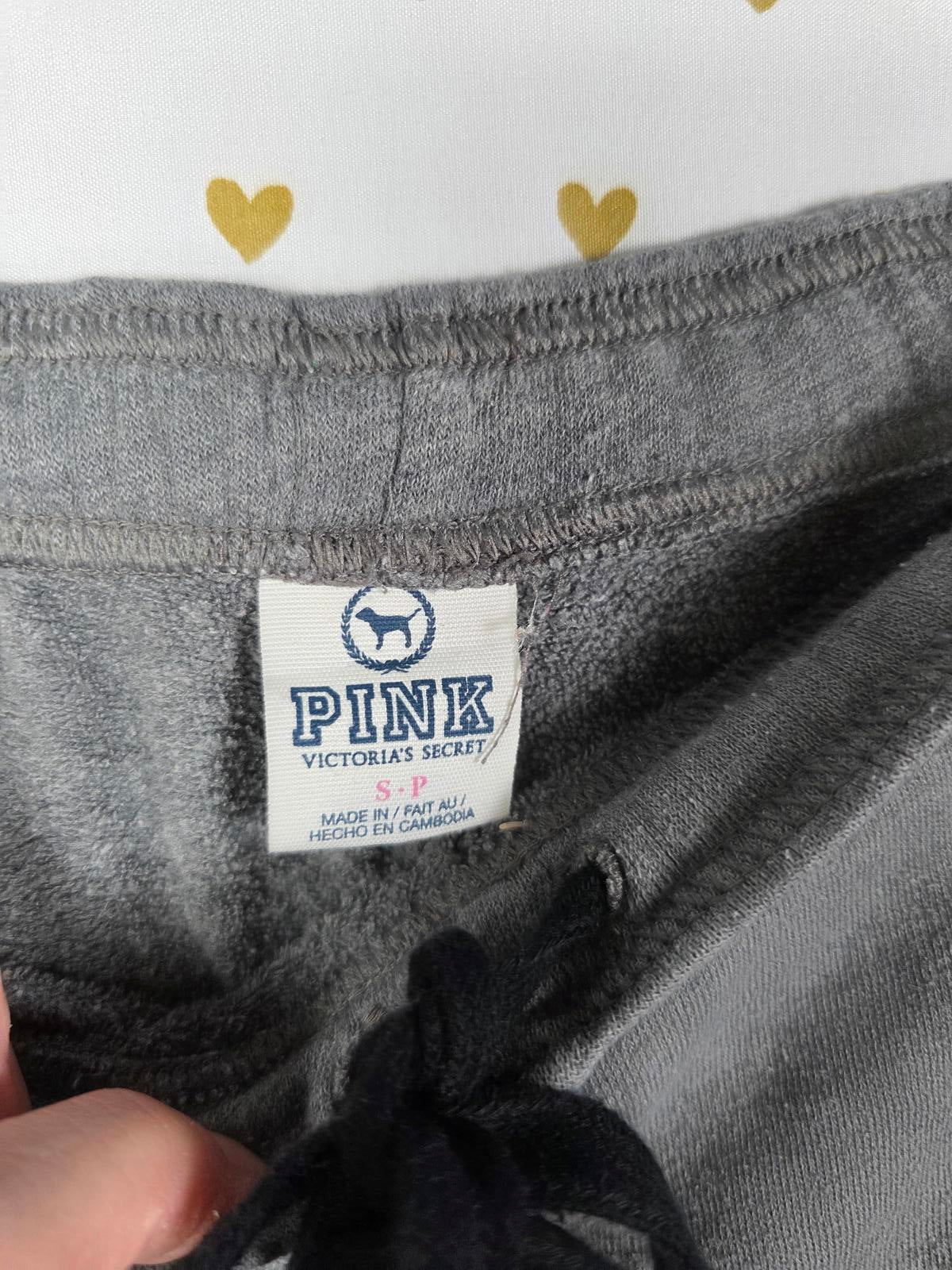Victorias Secret PINK Neon LOVE Logo Sweats Joggers Sweatpants Y2k Vintage Sm