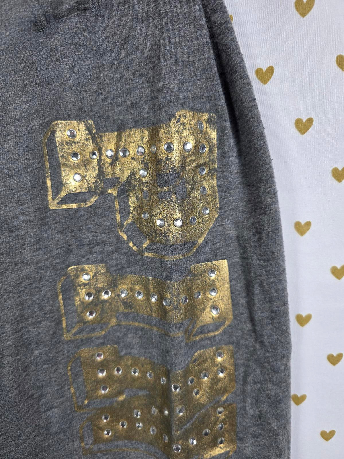 Victorias Secret PINK VINTAGE GOLD BLING UNIVERSITY Sweats Diaper Butt Boyfriend
