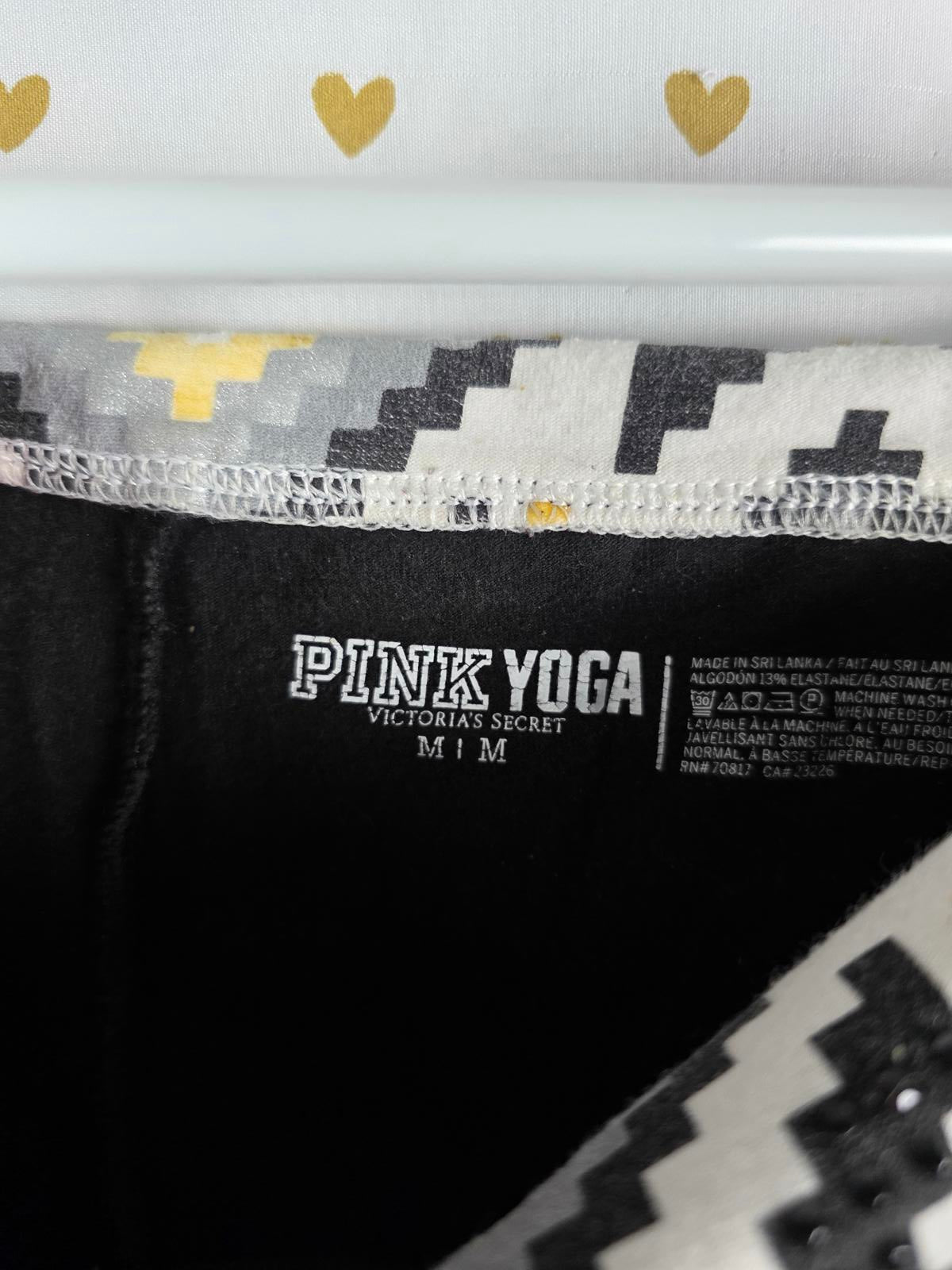 Victorias Secret PINK Geometric aztec Bling FOLDOVER Yoga Pants Vintage Skinny M