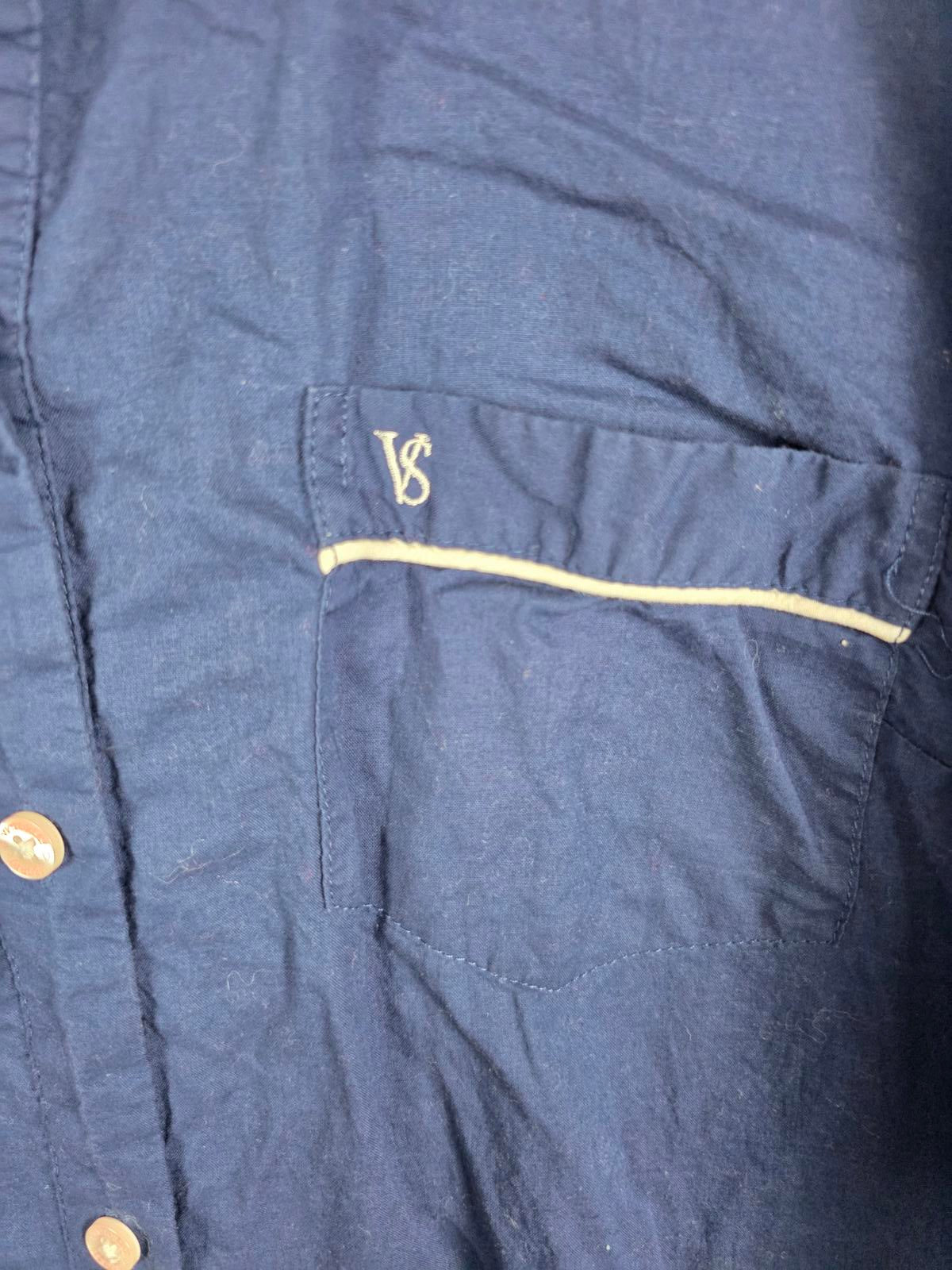 Victorias Secret BLUE Button Down Nightgown Sleep Shirt Gown Pajama PJ MEDIUM