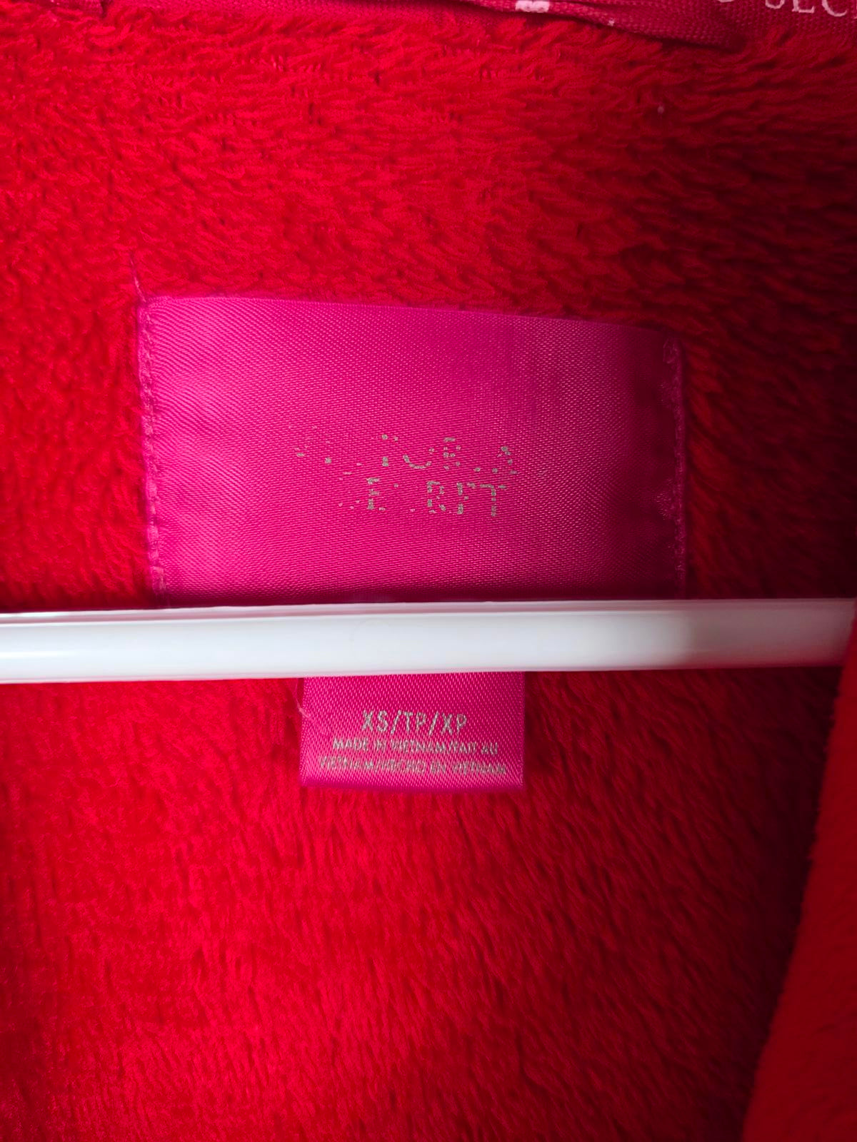 Victorias Secret Fluffy Thick RED VS Logo Bathrobe Bath Robe  Pockets VTG XS