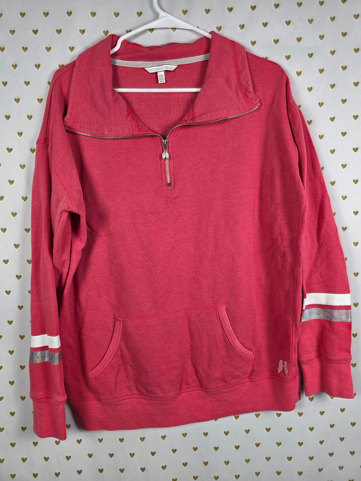 Victorias Secret ANGELS WINGS Quarter Zip Sweater Shirt Medium