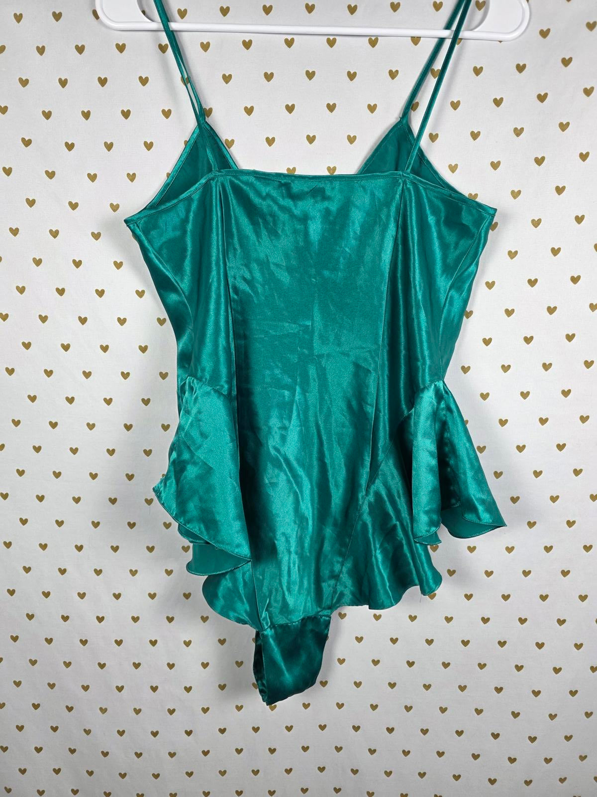 Victorias Secret VINTAGE Satin GOLD LABEL Rare Teddy Silky Nightie Lingerie M