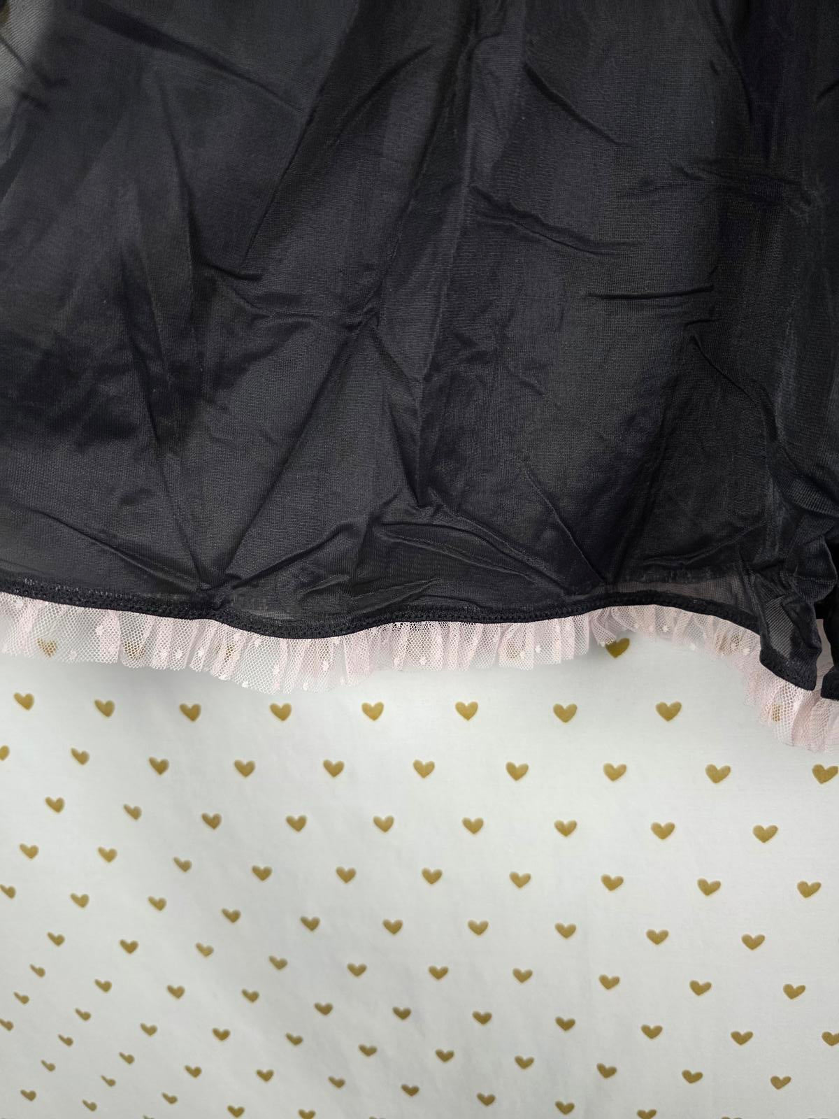 Victorias Secret Sheer Black Sexy Nightie Babydoll Lingerie Nightie MEDIUM