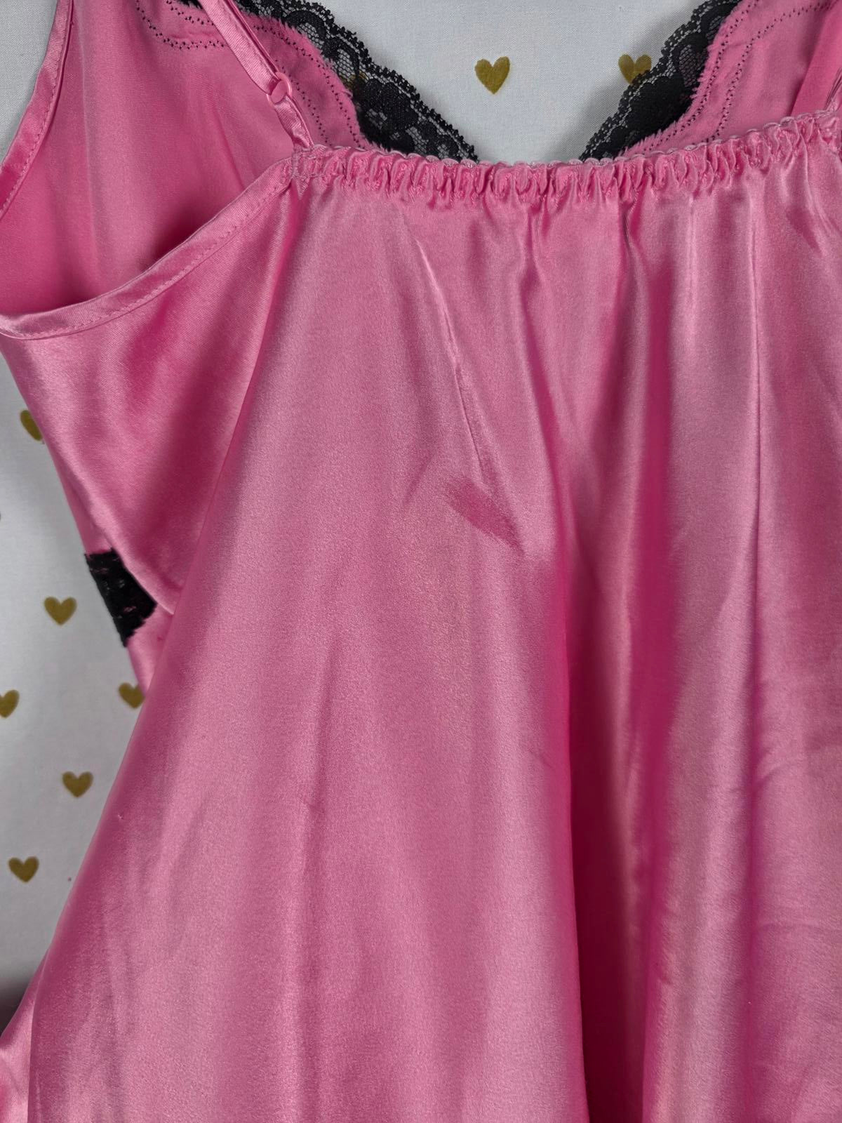 Victorias Secret PINK Satin Silky Slip Dress Nightie Lingerie Sleep SMALL