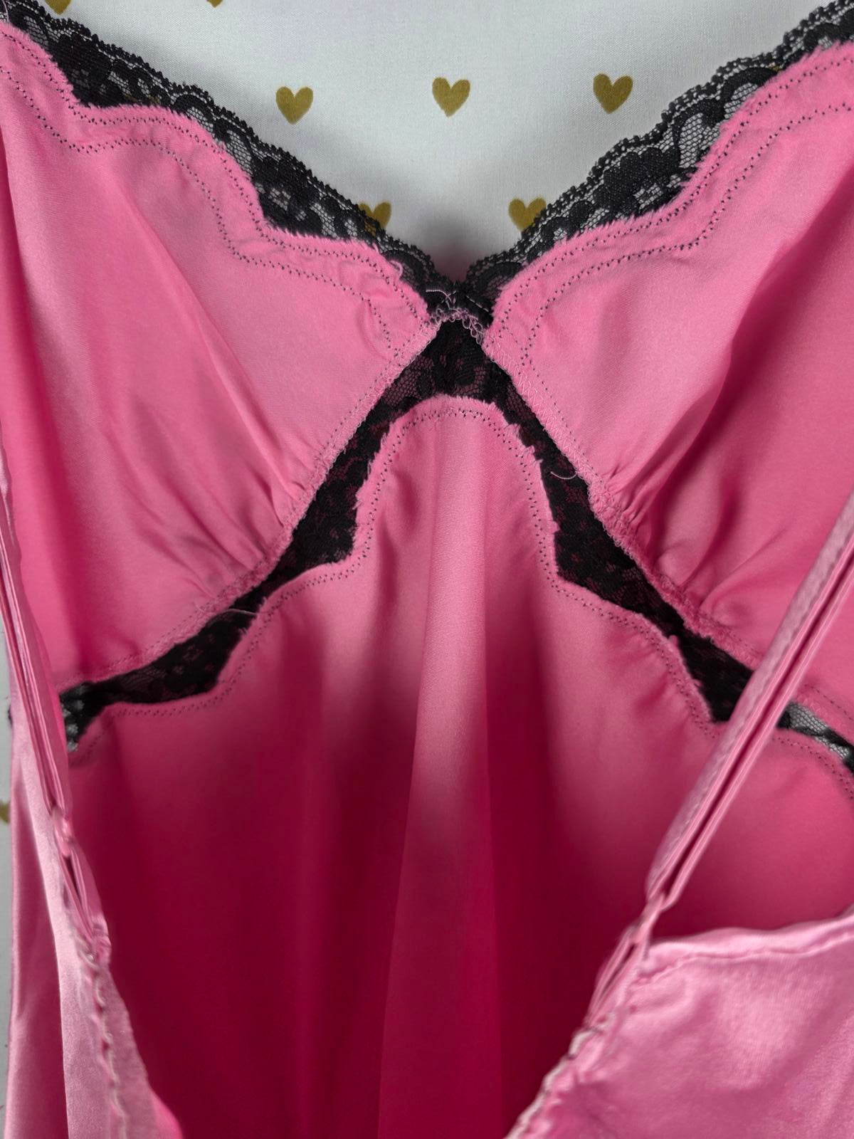 Victorias Secret PINK Satin Silky Slip Dress Nightie Lingerie Sleep SMALL