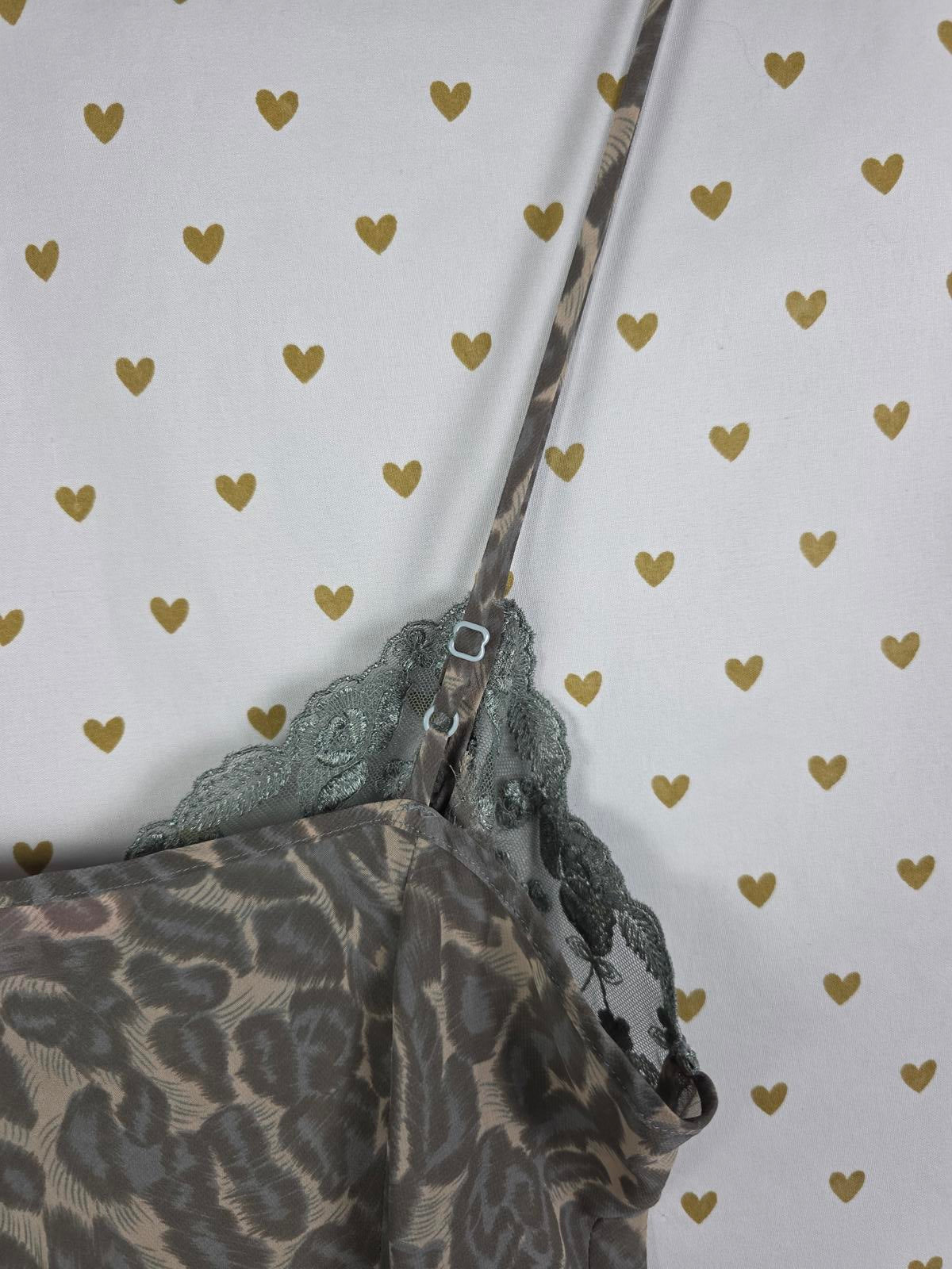 Victorias Secret Medium Vintage y2k Slip Dress Sheer Cheetah Leopard '00 Nightie