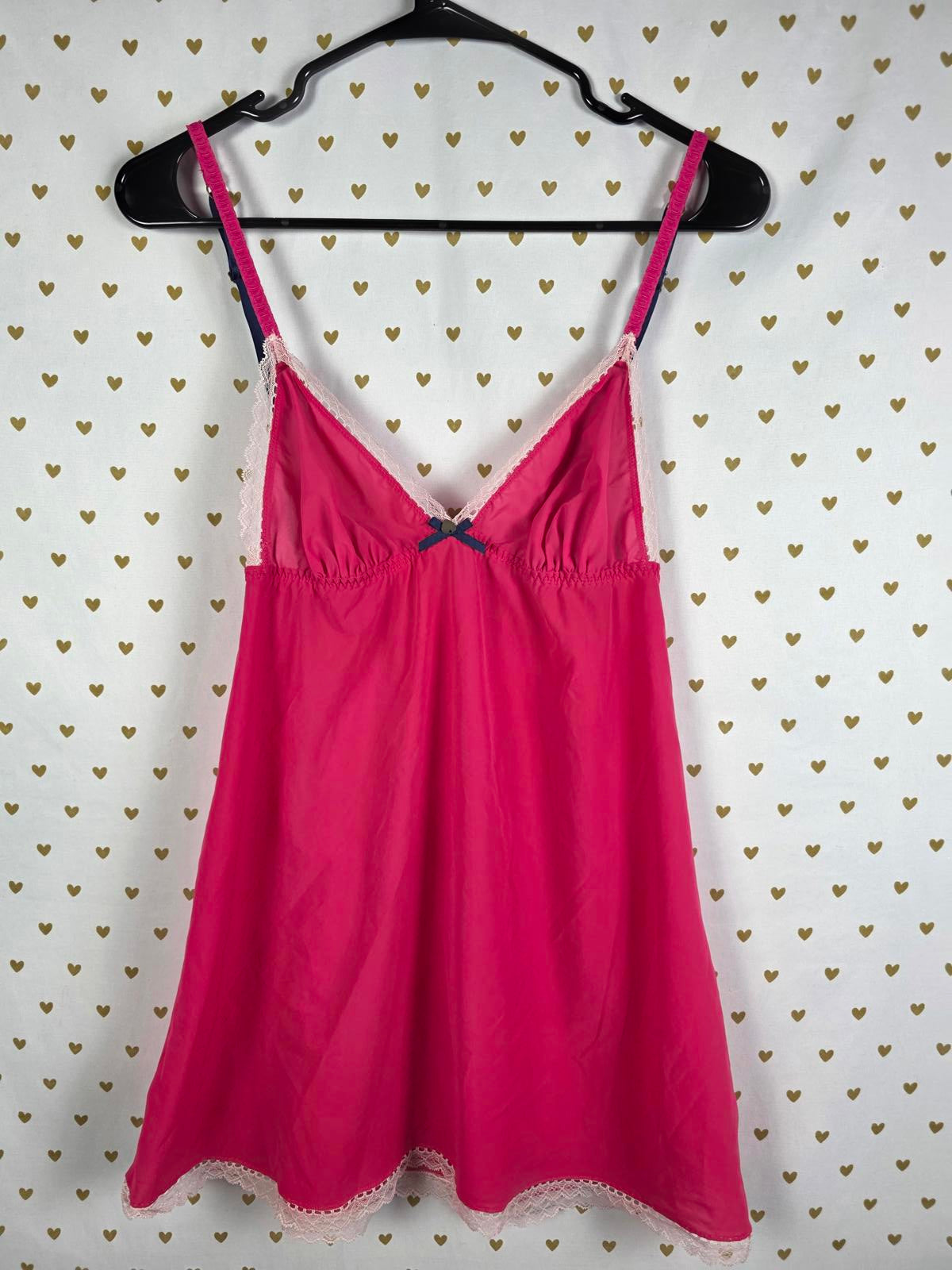 Victorias Secret POUT Vintage Medium Babydoll Nightie Lingerie Red slip Dress