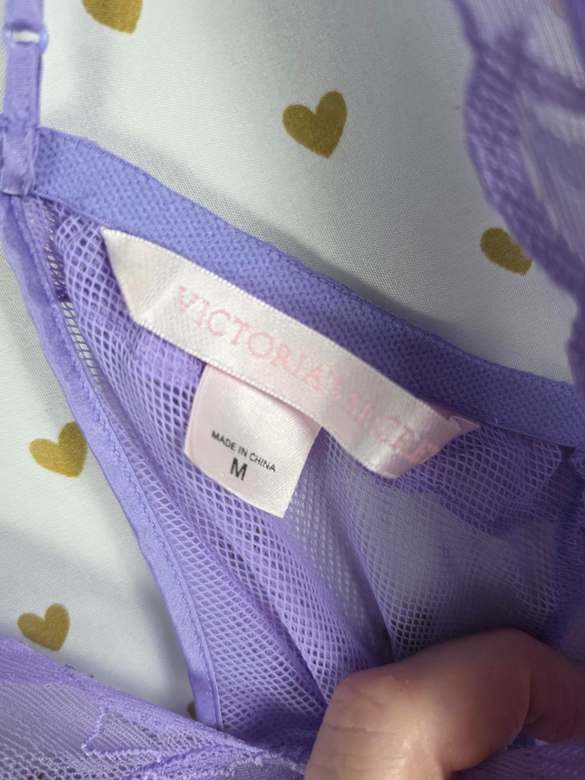 Victorias Secret Sheer Vintage Y2k Medium Purple Mesh Nightie Slip Dress