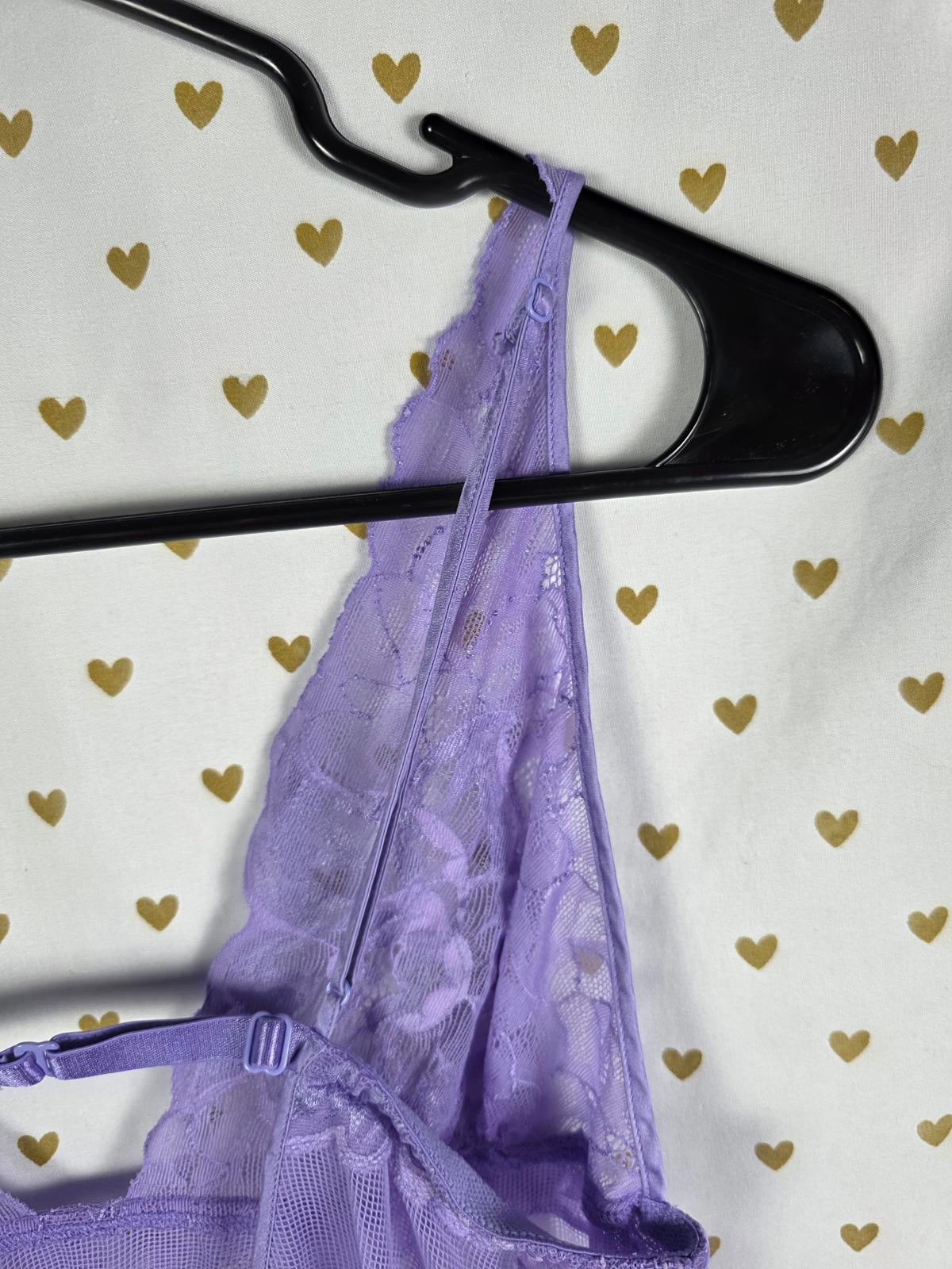 Victorias Secret Sheer Vintage Y2k Medium Purple Mesh Nightie Slip Dress