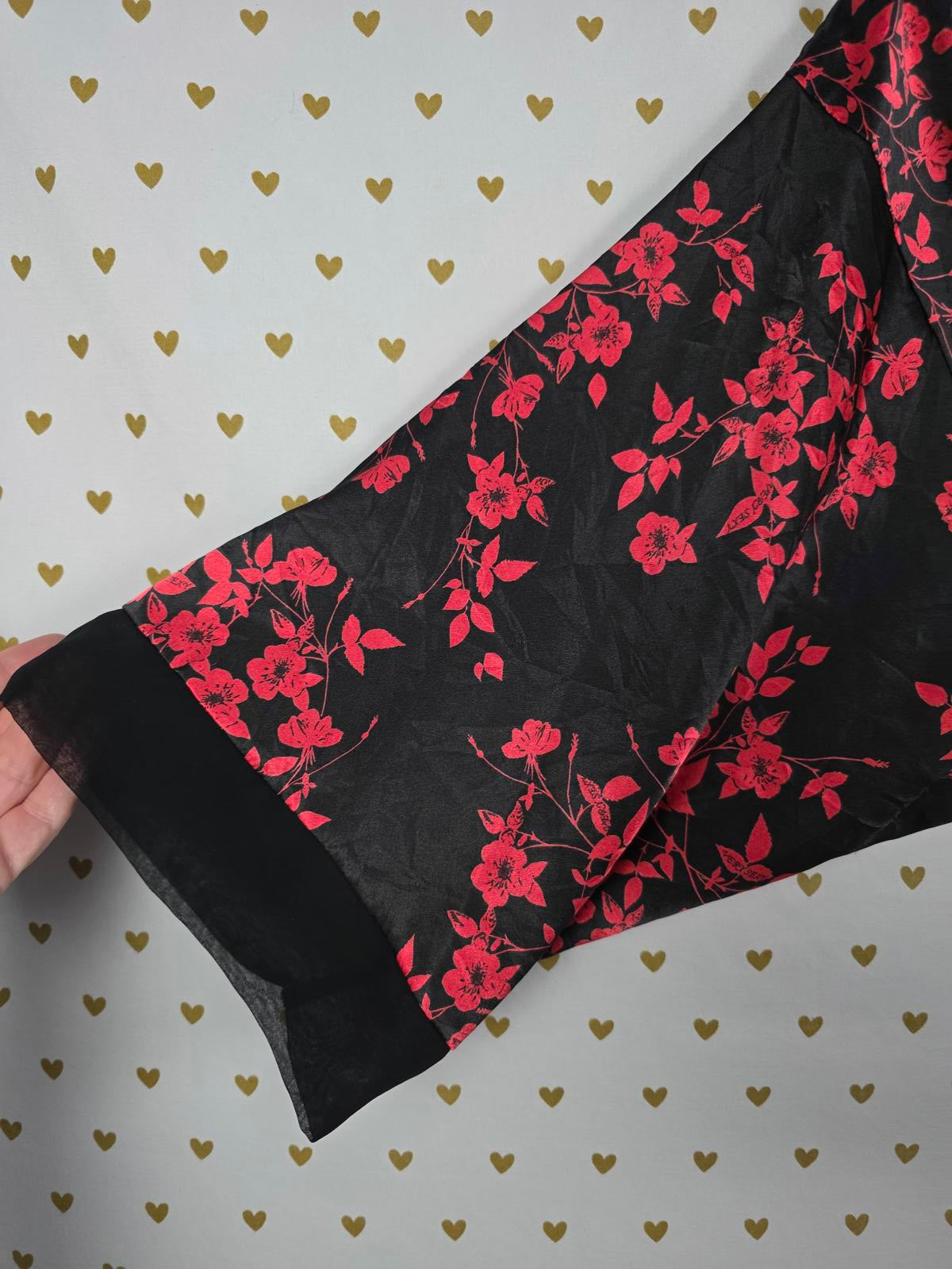 Victorias Secret Satin Silky Robe Cherry Blossom KIMONO Lounge Wrap Very Sexy OS